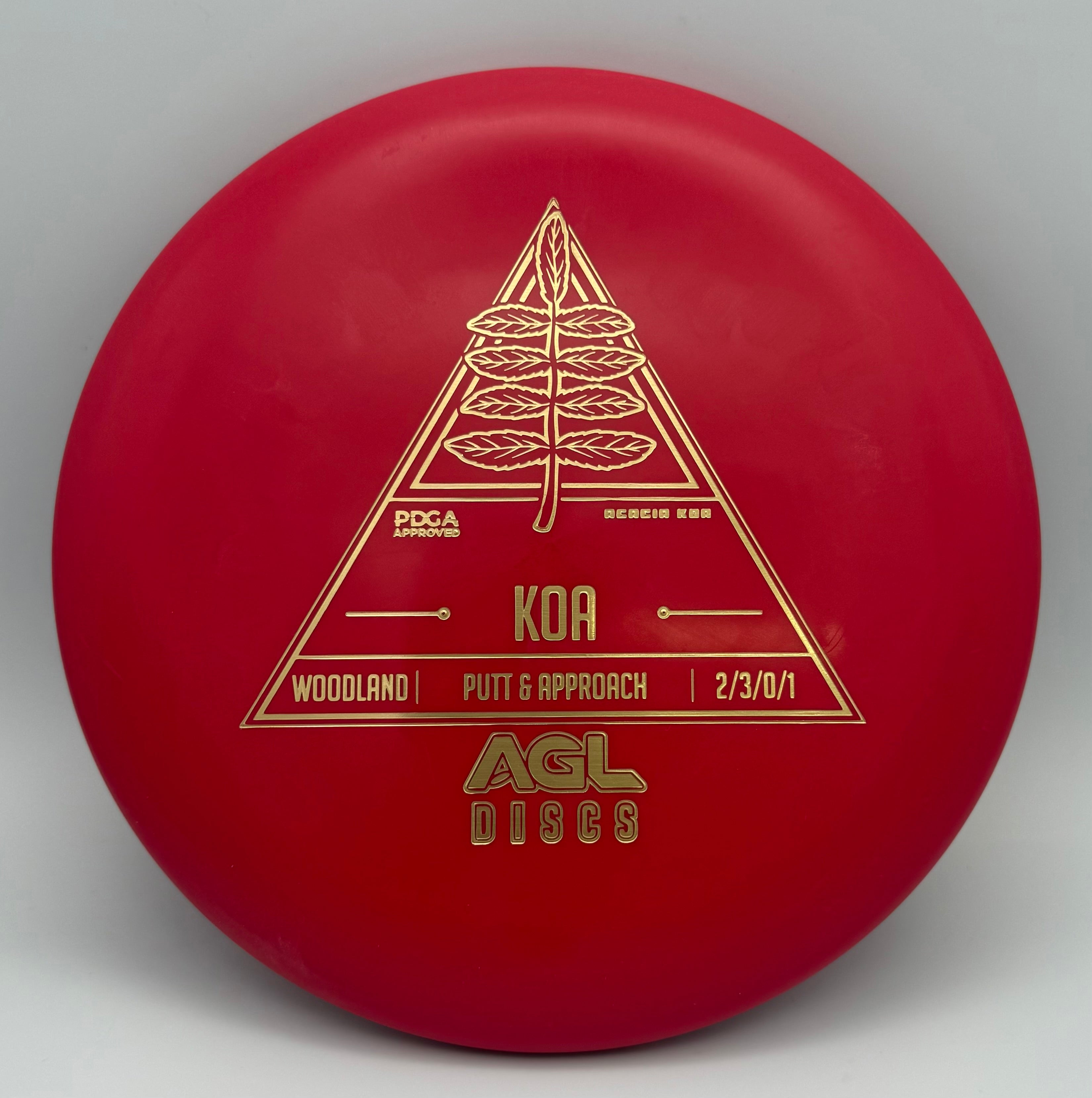 AGL Discs - Red Woodland Koa (Stock Stamp)