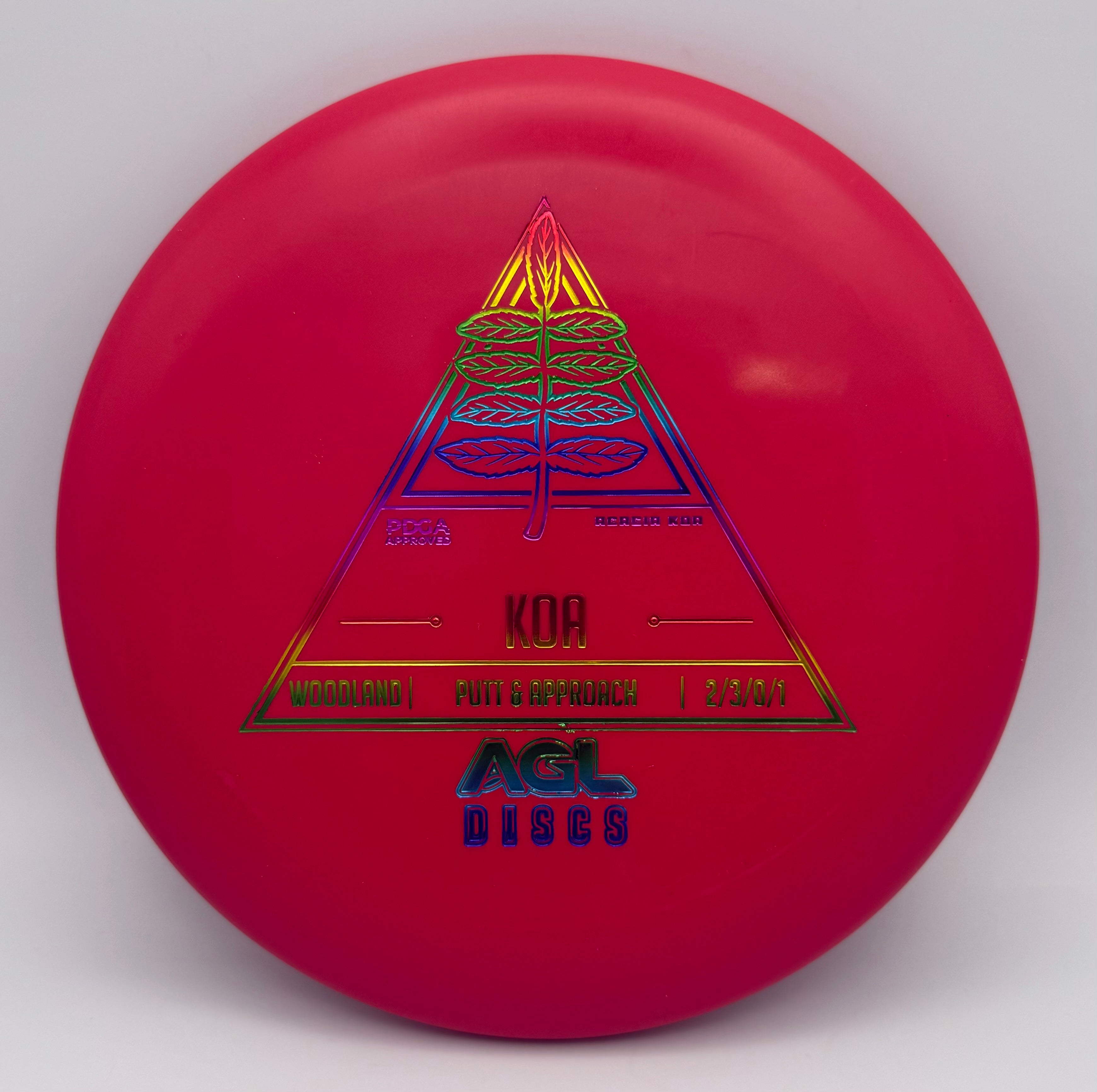 AGL Discs - Red Woodland Koa (Stock Stamp)