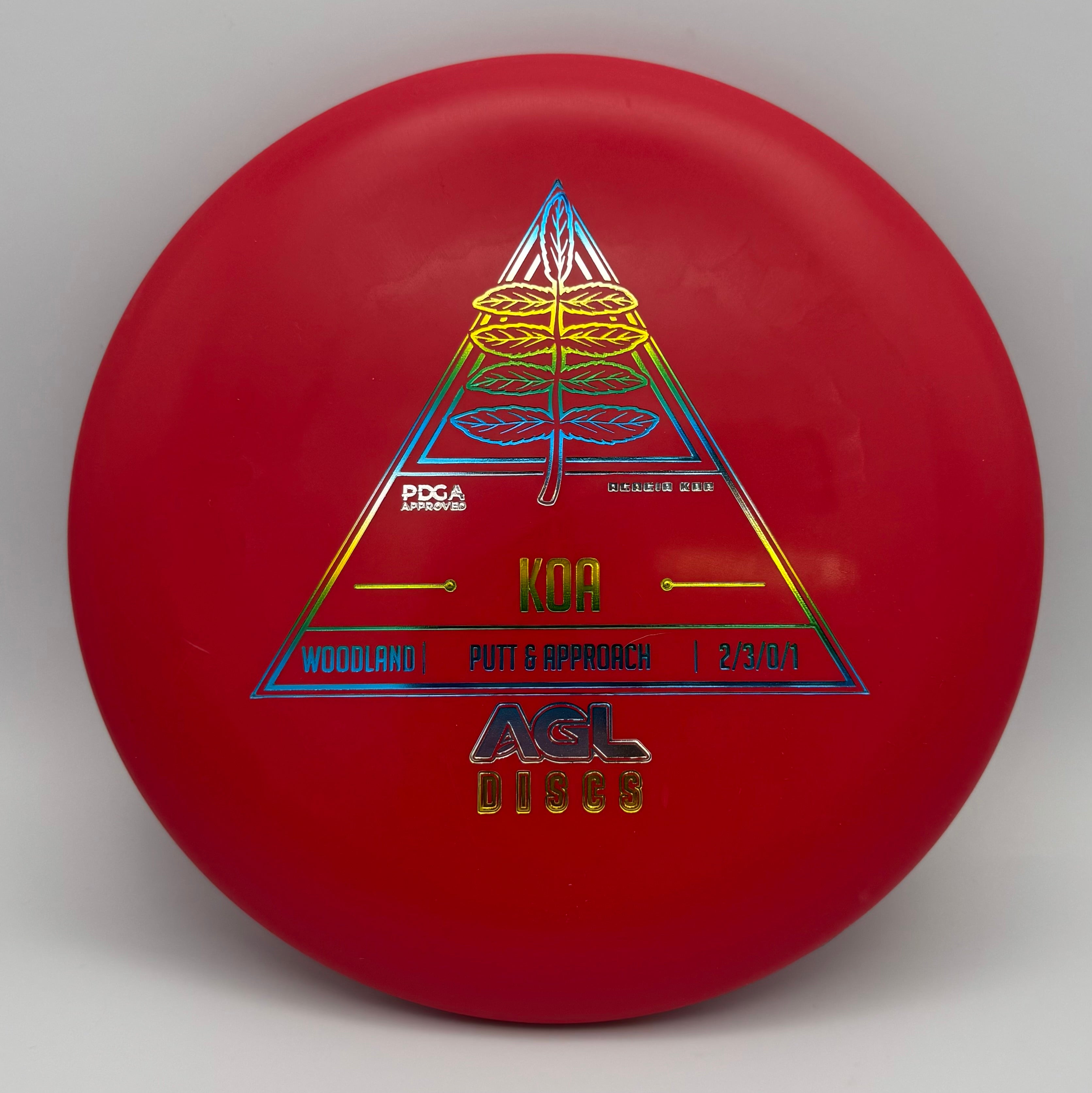 AGL Discs - Red Woodland Koa (Stock Stamp)