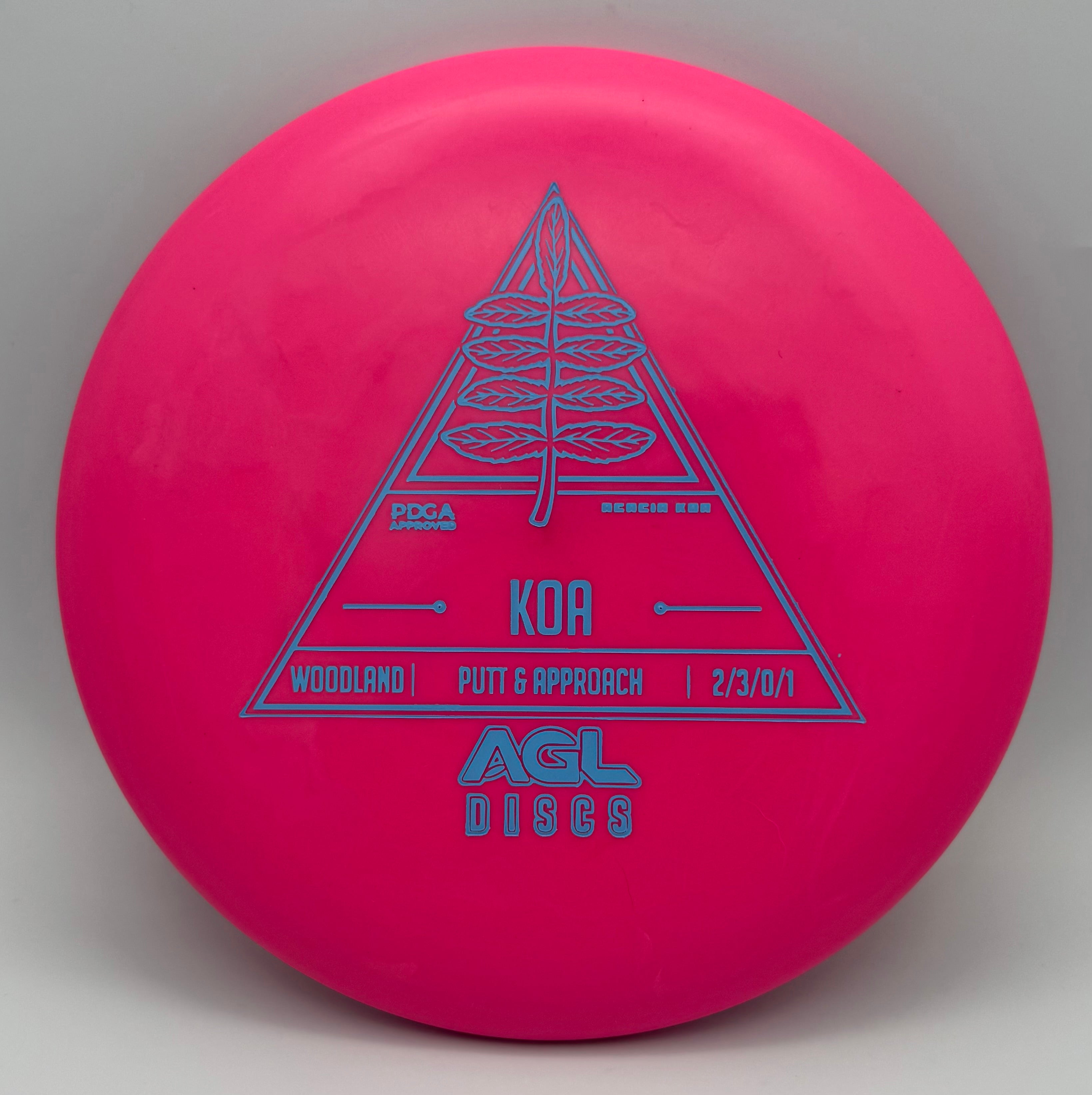 AGL Discs - Pink Woodland Koa (Stock Stamp)
