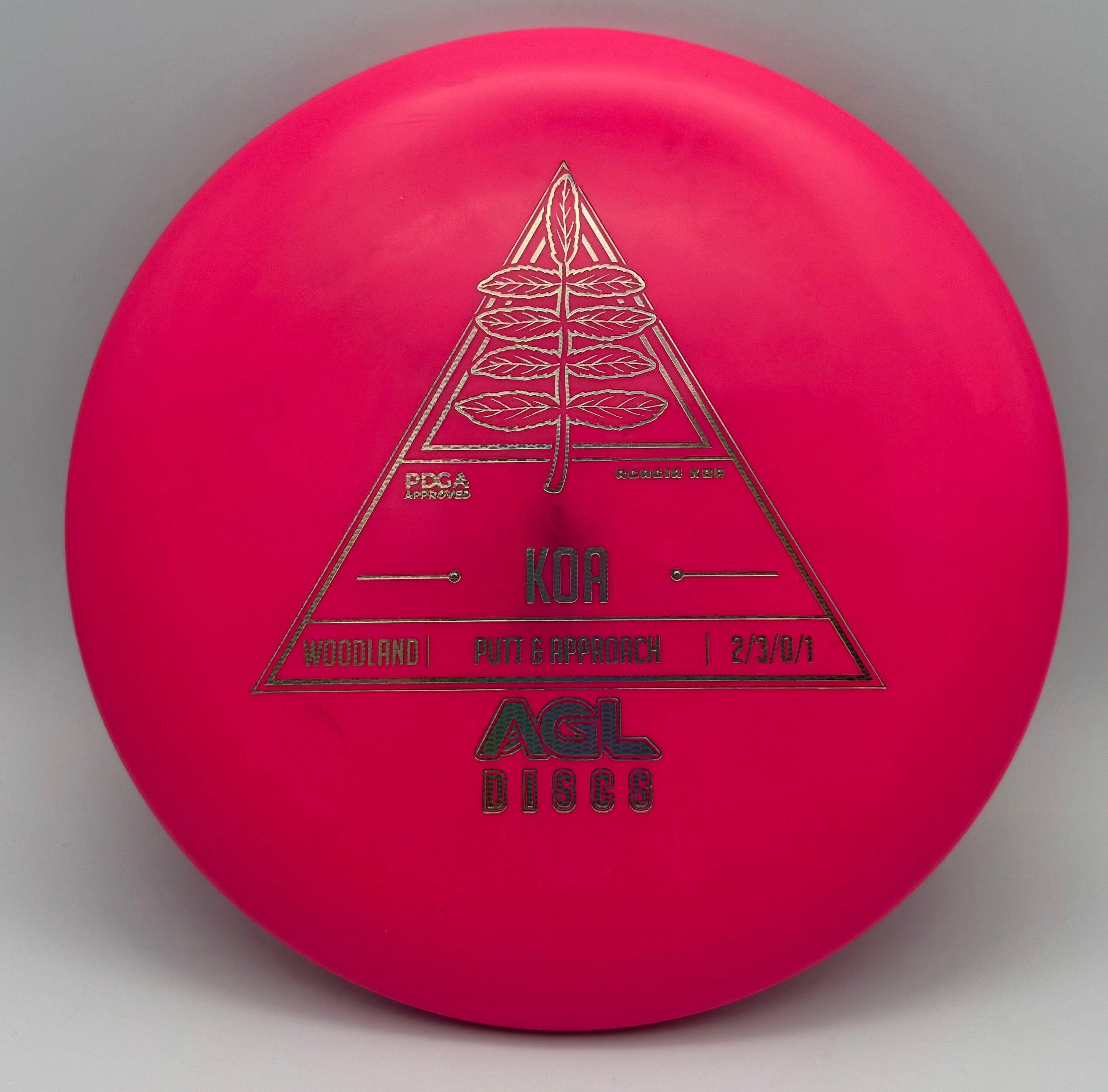 AGL Discs - Pink Woodland Koa (Stock Stamp)