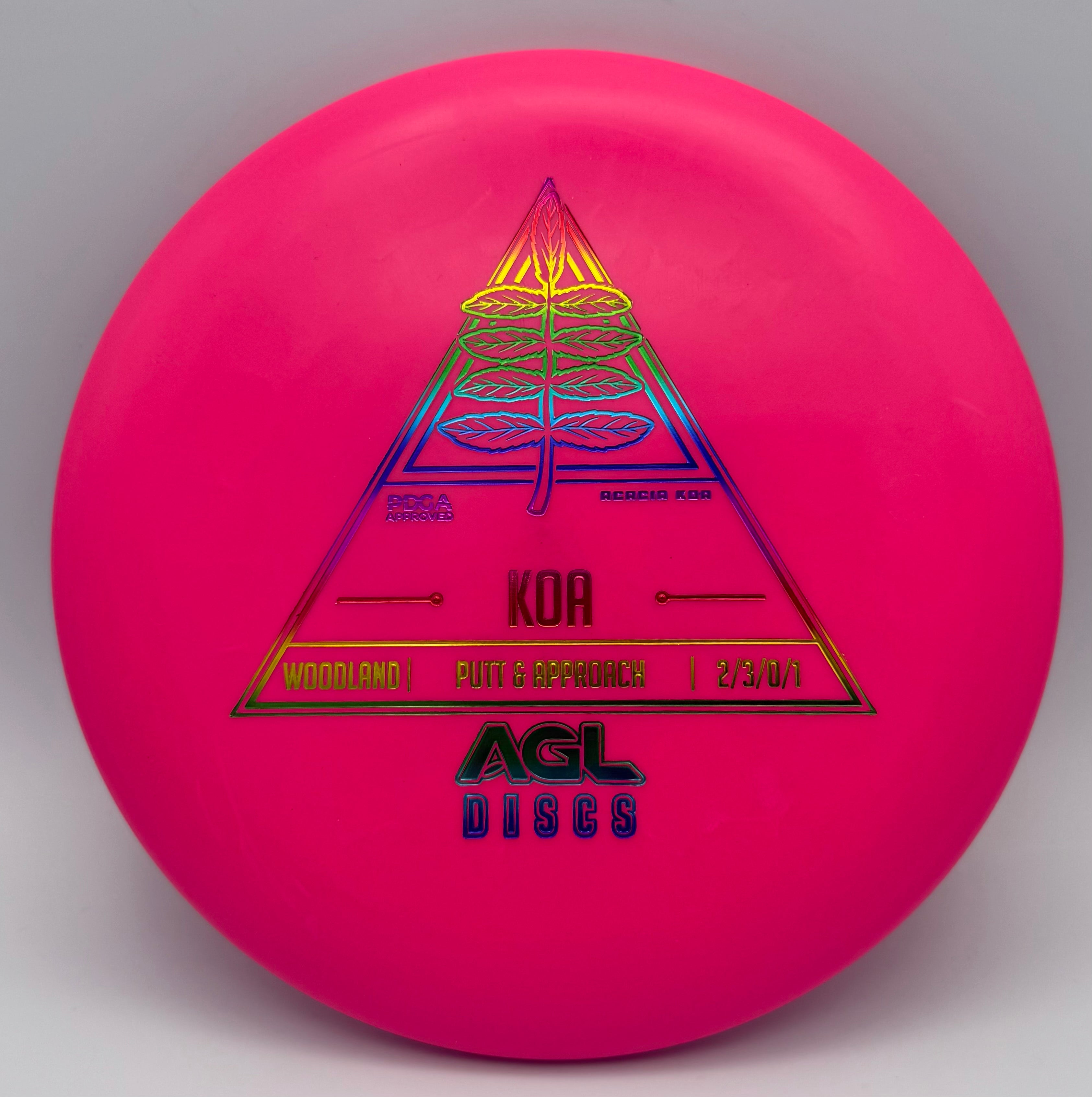 AGL Discs - Pink Woodland Koa (Stock Stamp)