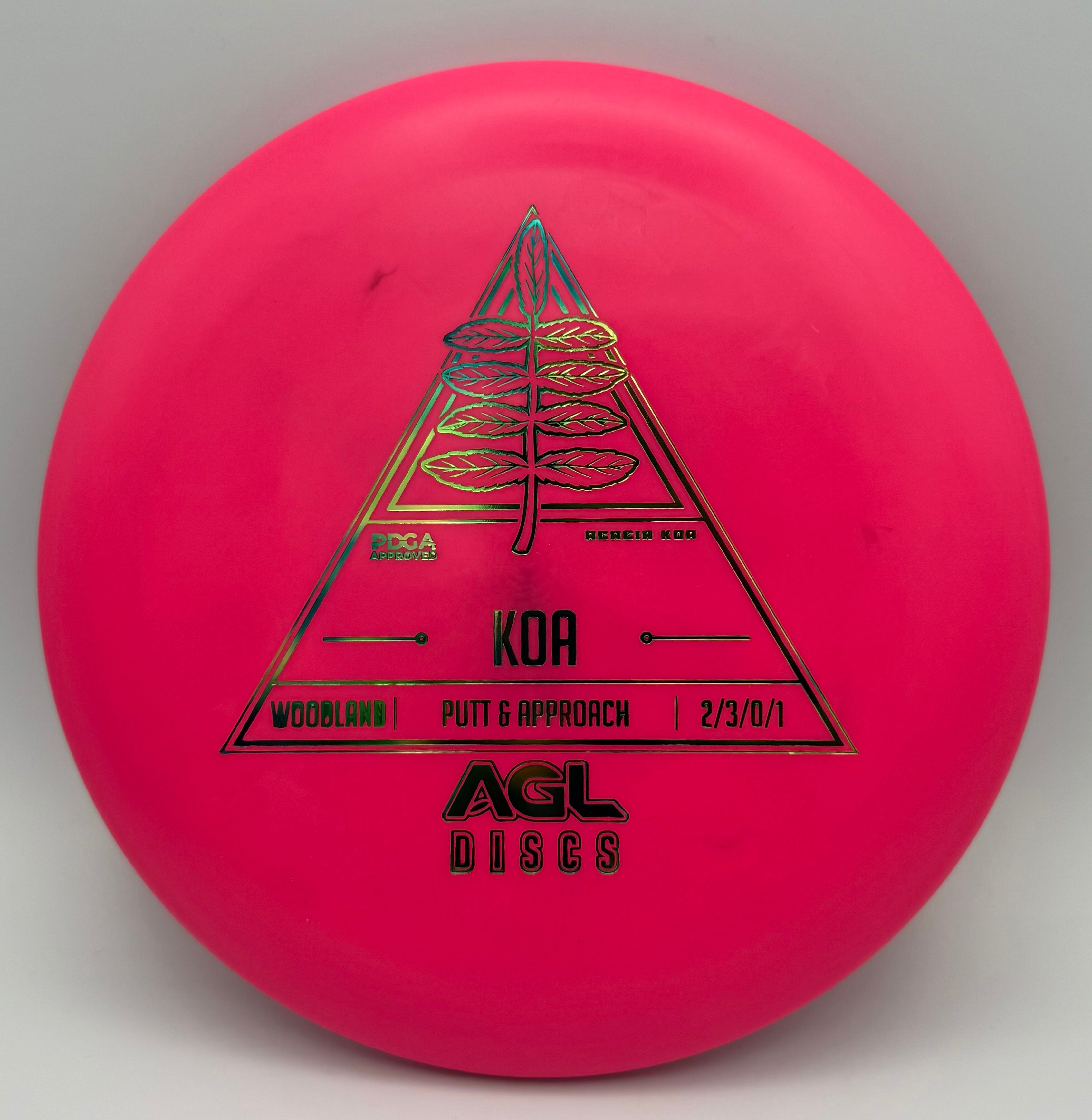 AGL Discs - Pink Woodland Koa (Stock Stamp)