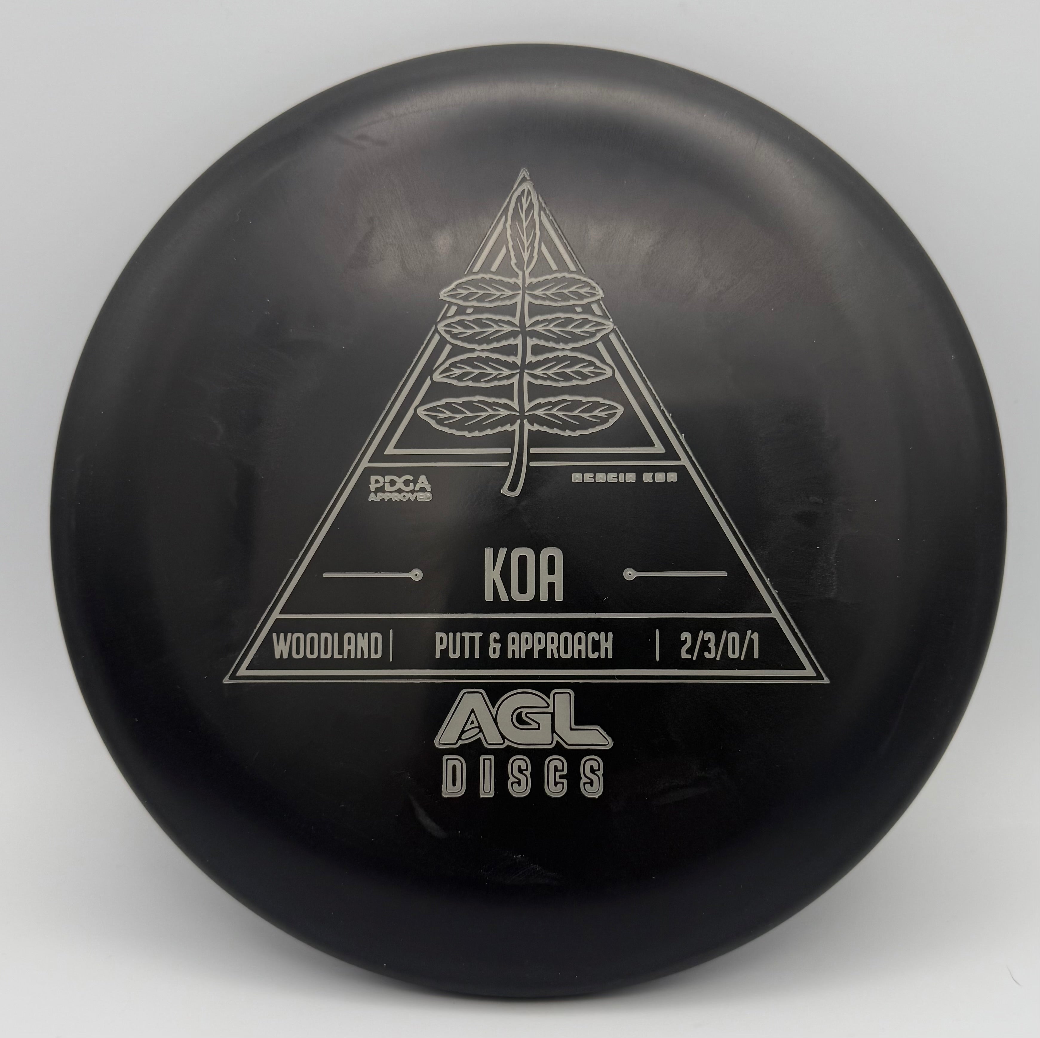 AGL Discs - Black Woodland Koa (Stock Stamp)
