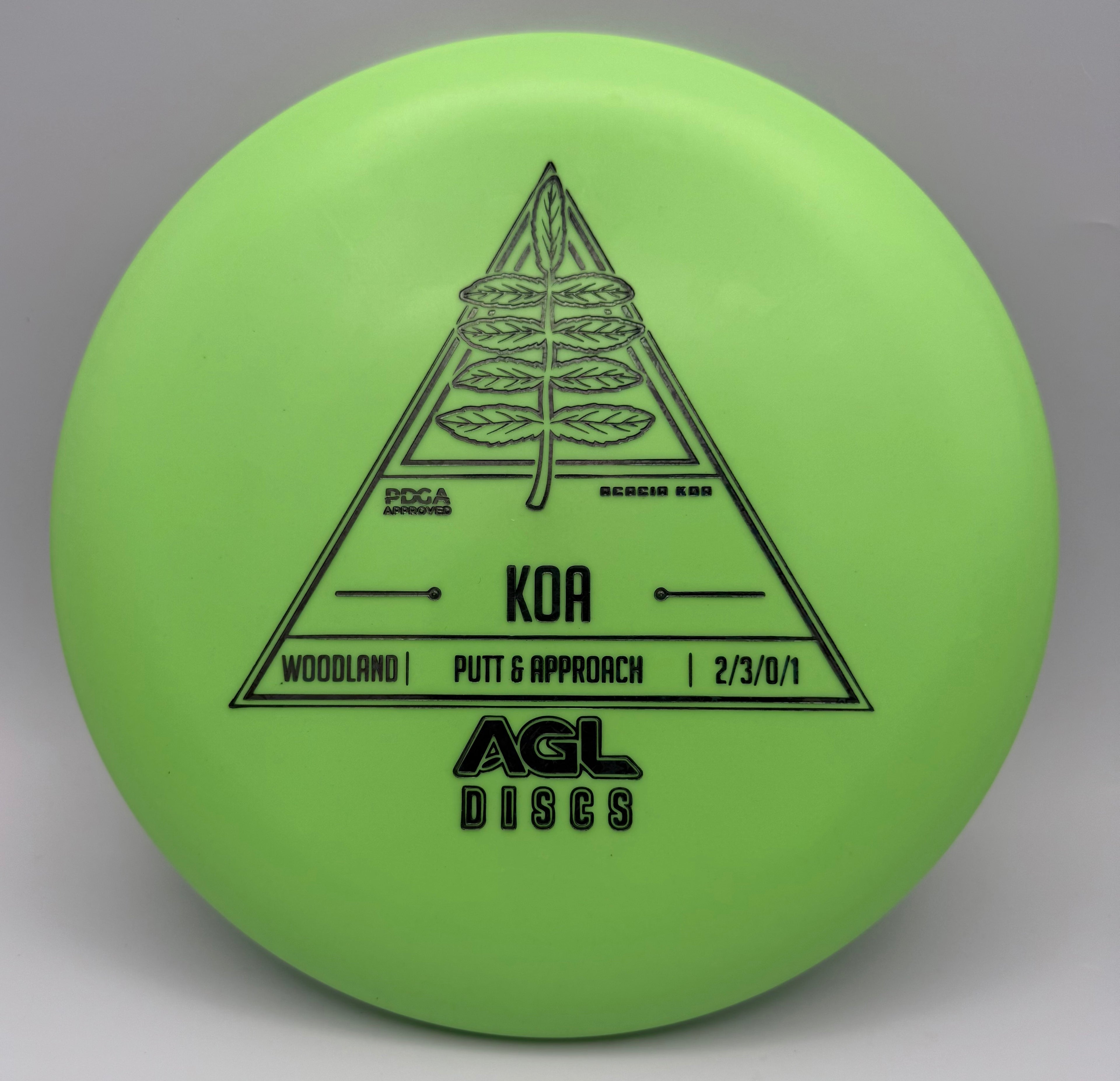 AGL Discs - Green Woodland Koa (Stock Stamp)