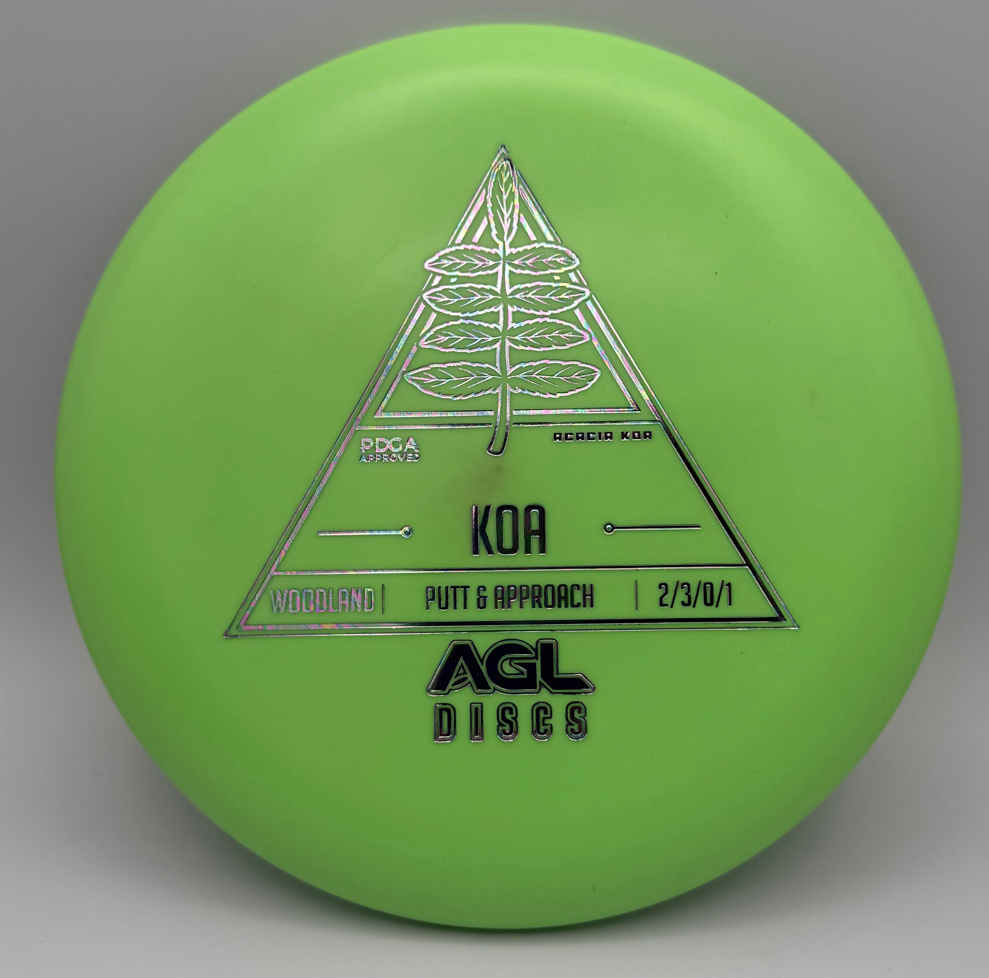 AGL Discs - Green Woodland Koa (Stock Stamp)