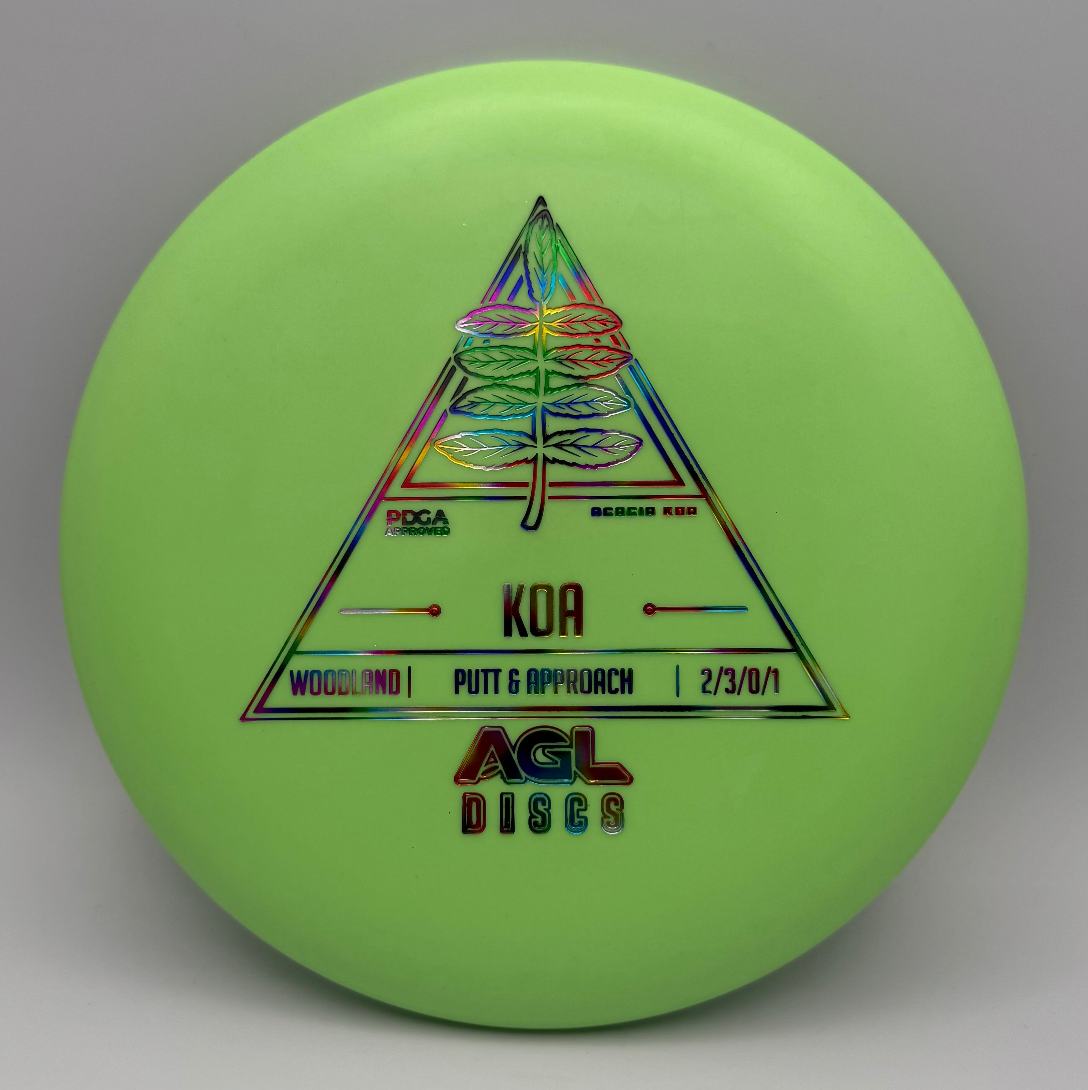 AGL Discs - Green Woodland Koa (Stock Stamp)
