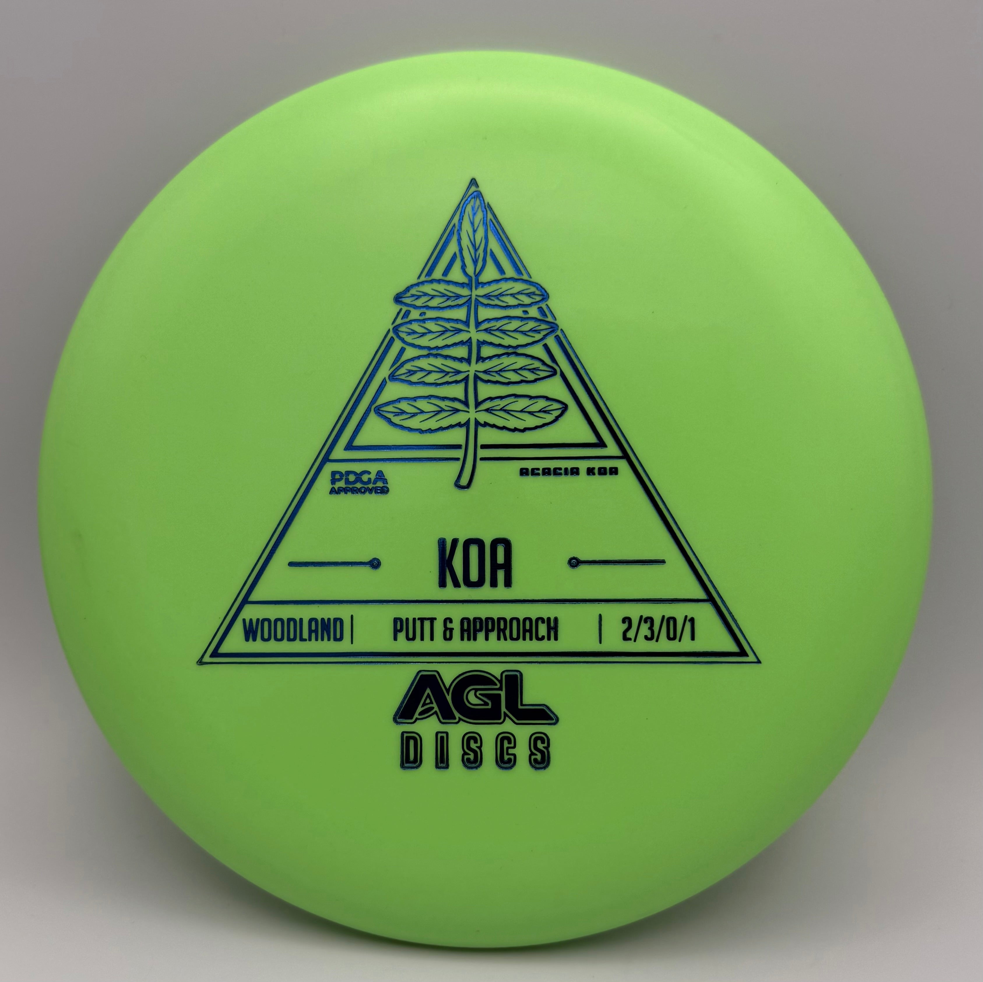 AGL Discs - Green Woodland Koa (Stock Stamp)