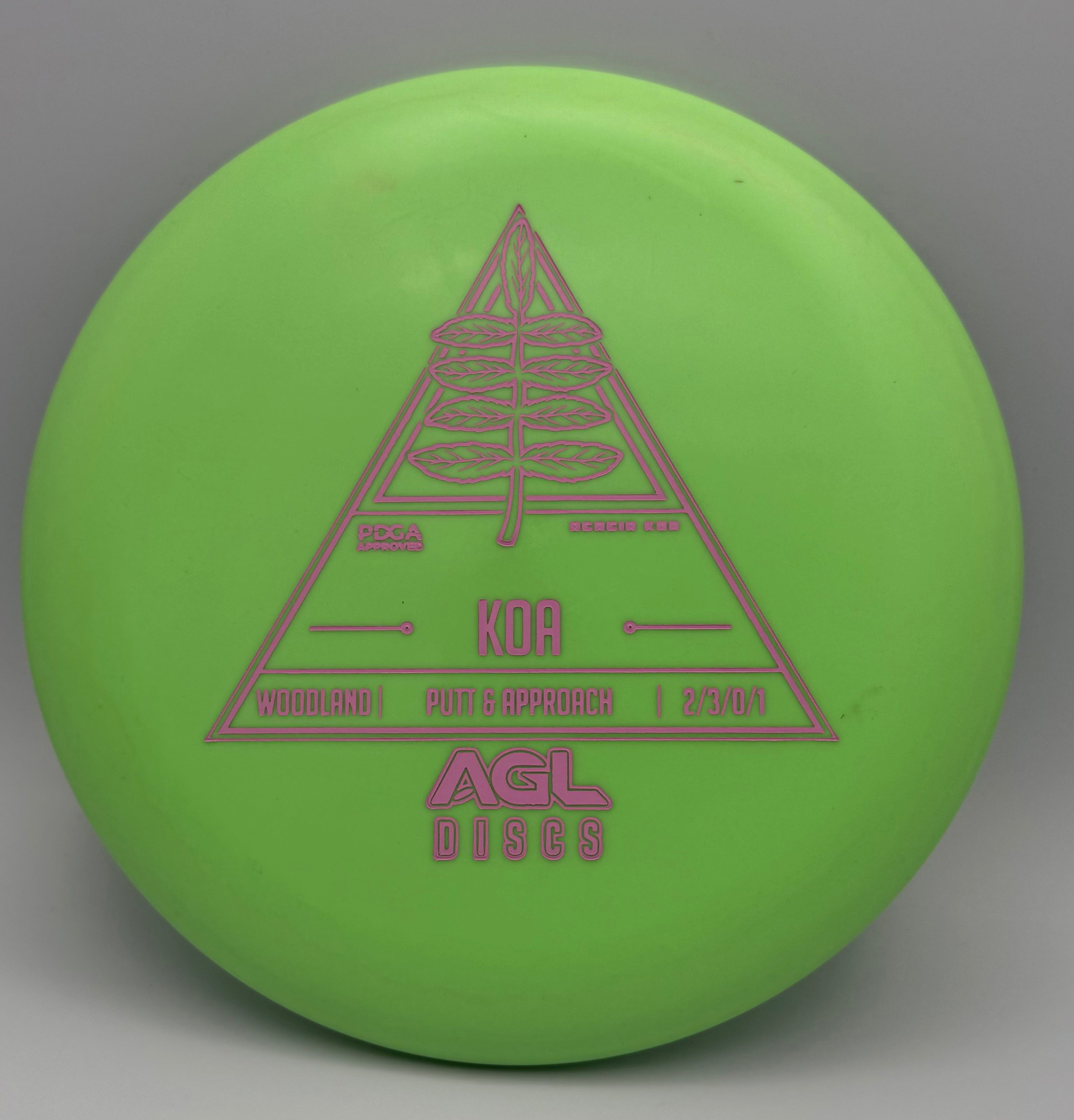 AGL Discs - Green Woodland Koa (Stock Stamp)