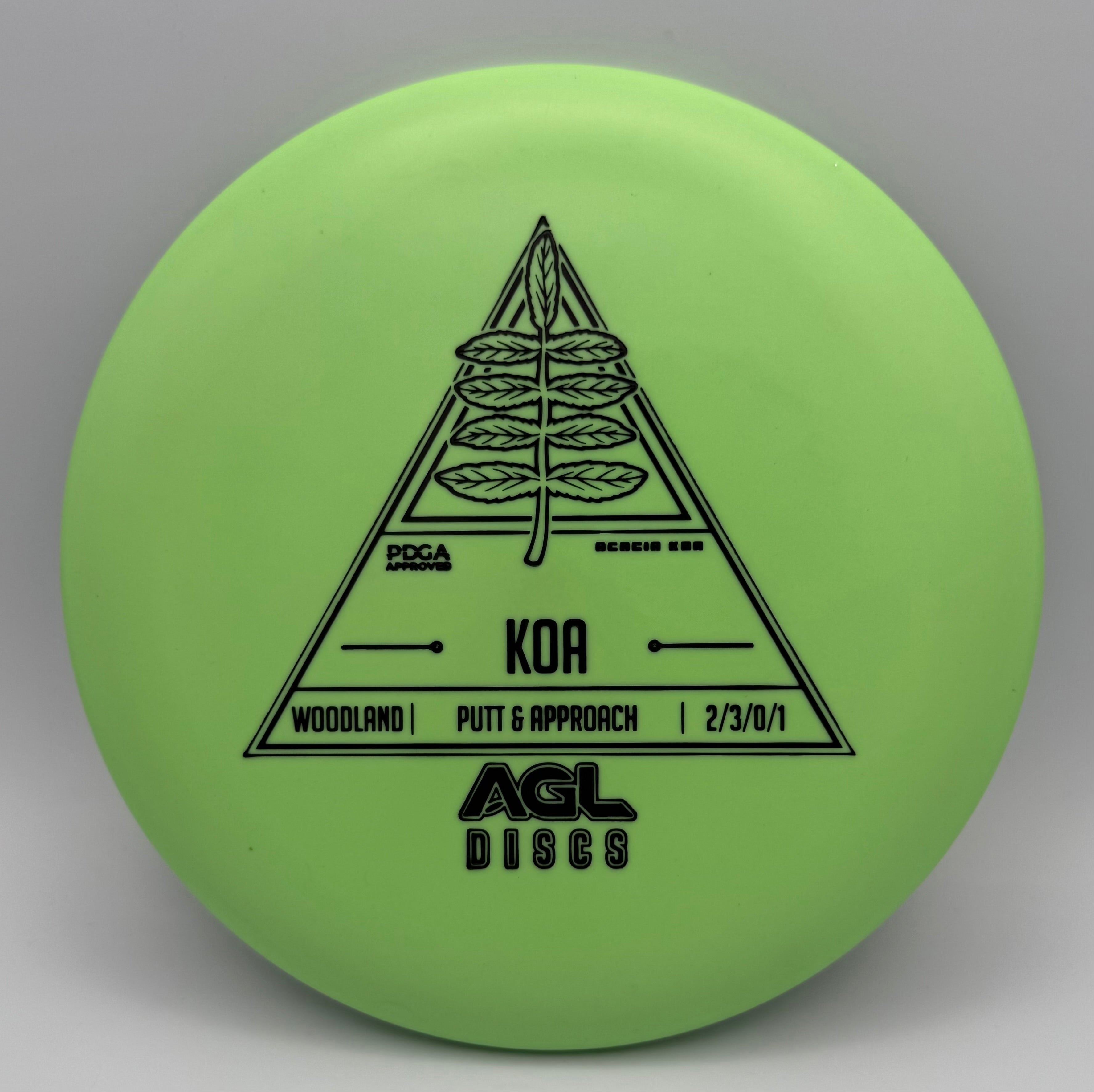 AGL Discs - Green Woodland Koa (Stock Stamp)