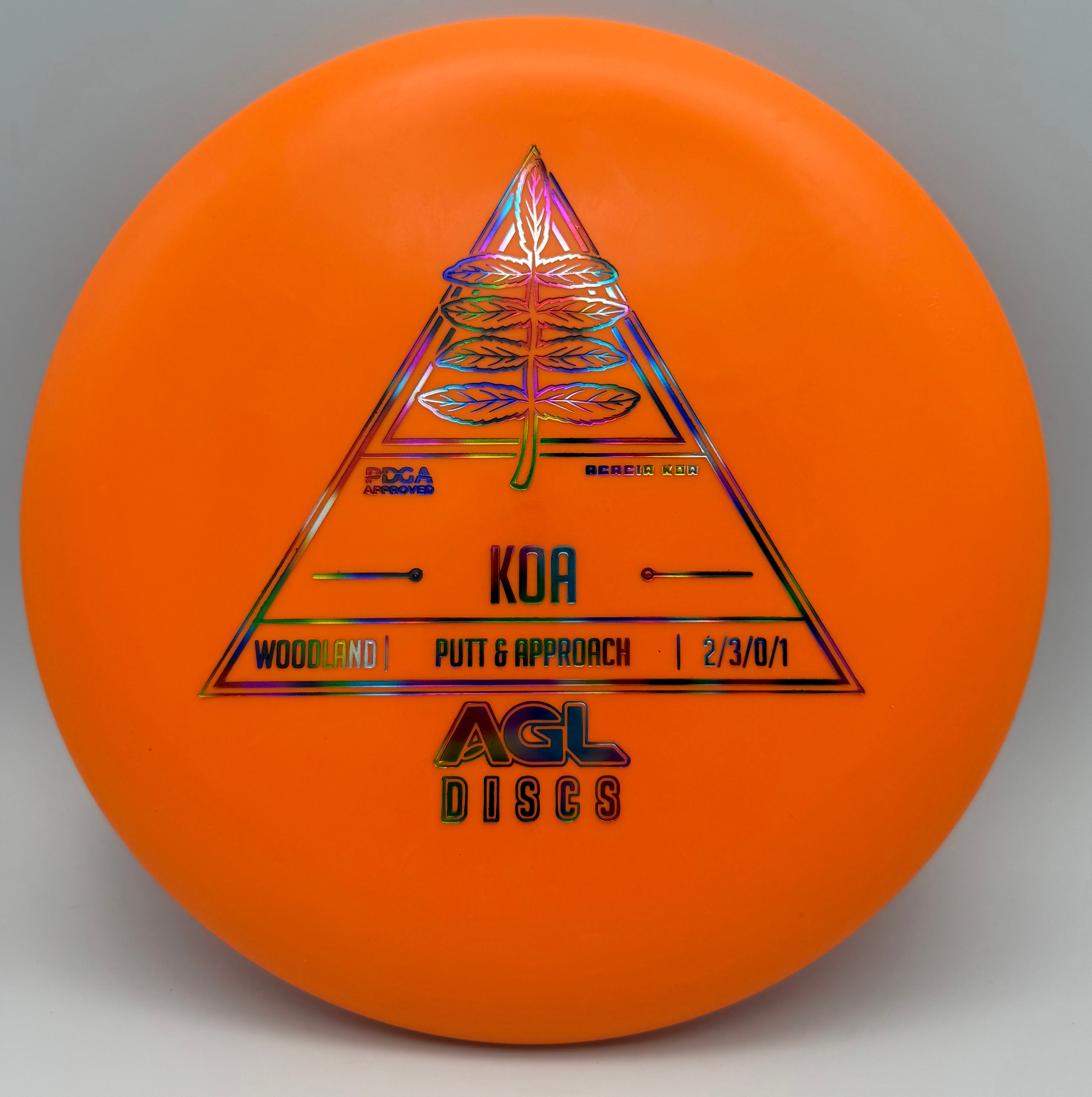 AGL Discs - Orange Woodland Koa (Stock Stamp)