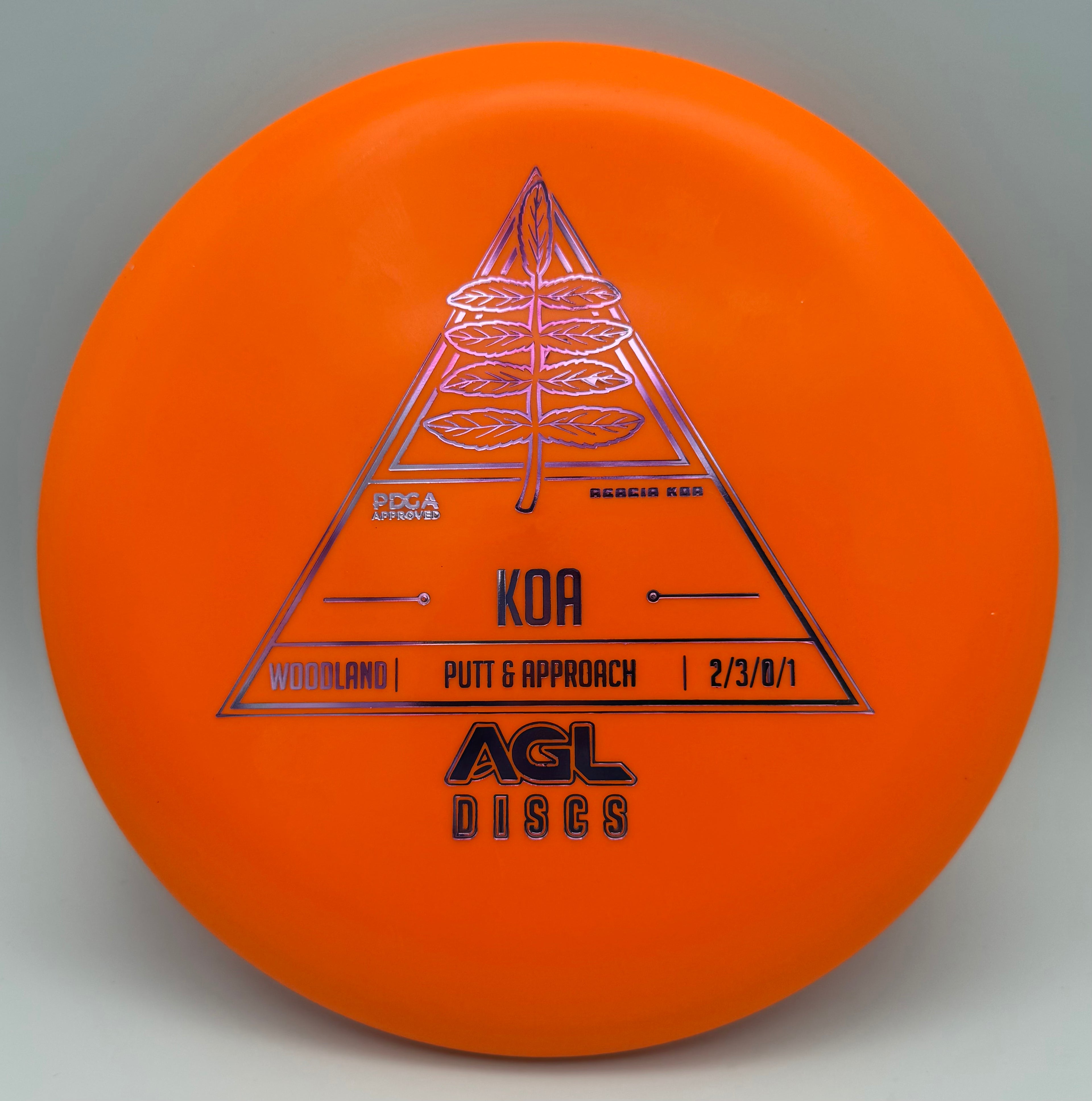 AGL Discs - Orange Woodland Koa (Stock Stamp)