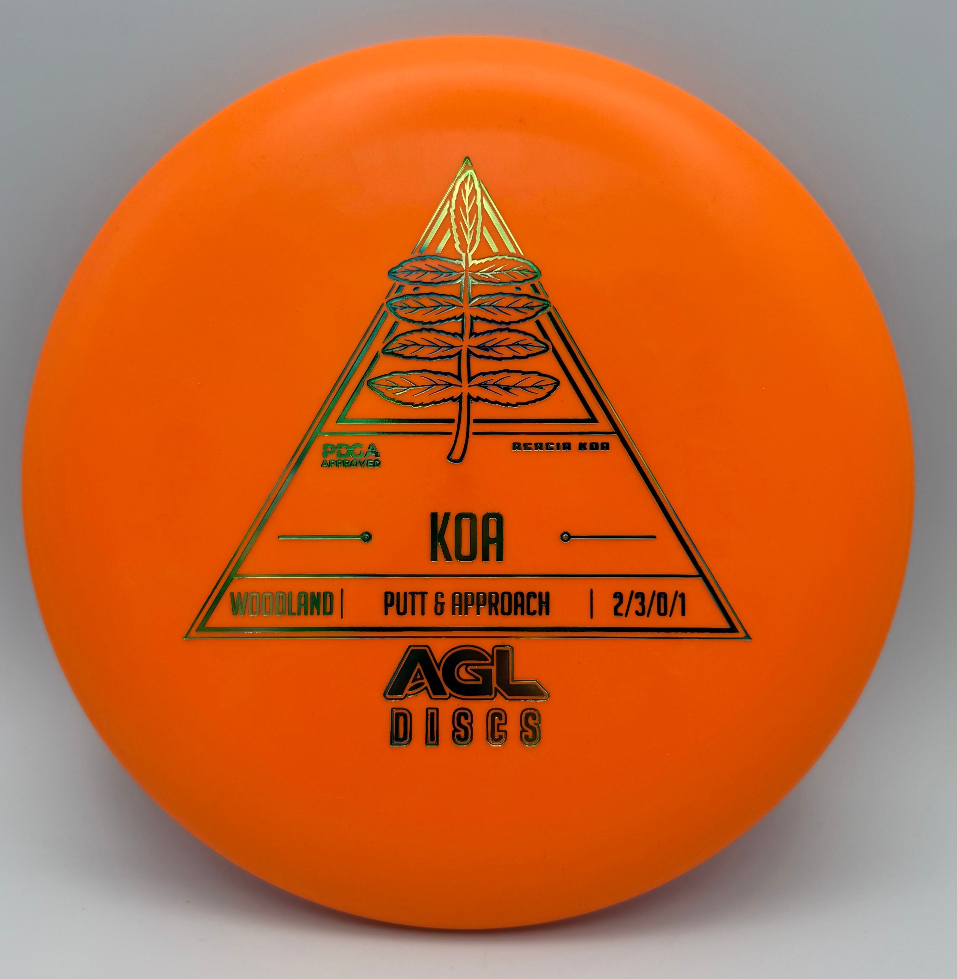 AGL Discs - Orange Woodland Koa (Stock Stamp)