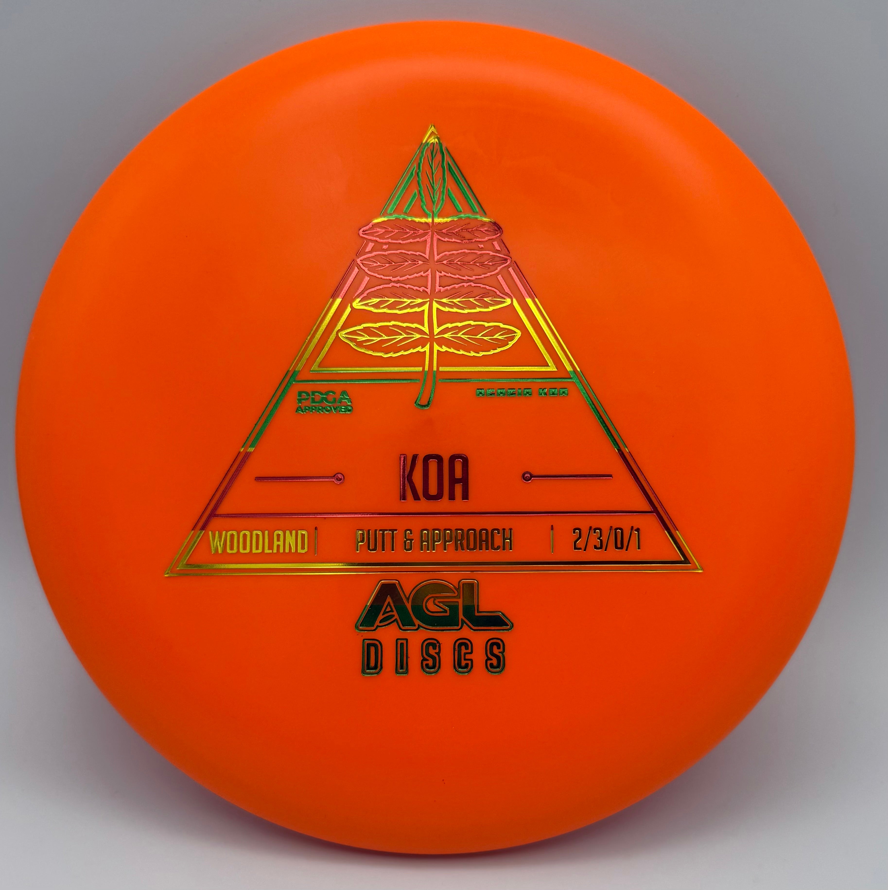 AGL Discs - Orange Woodland Koa (Stock Stamp)
