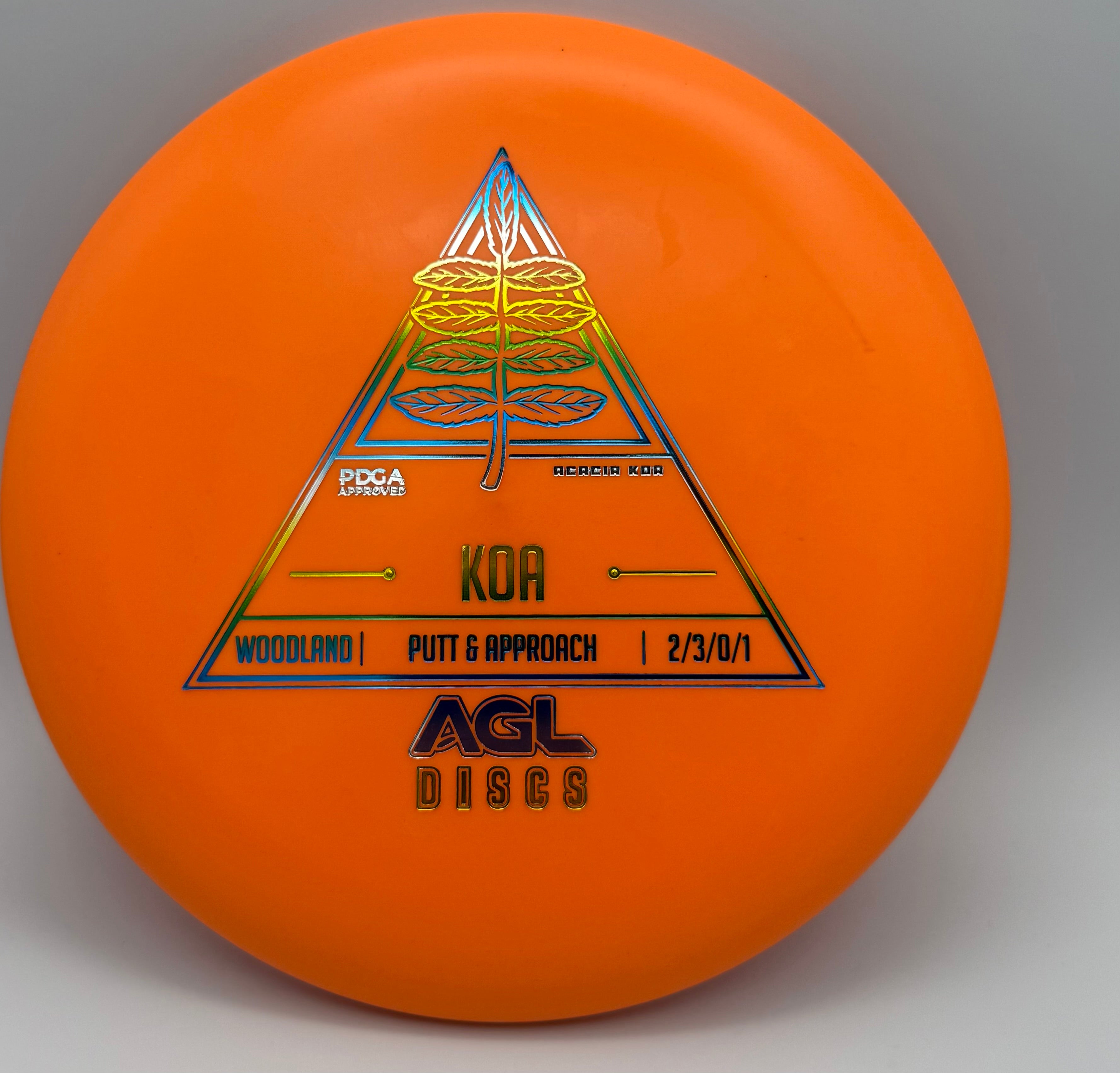 AGL Discs - Orange Woodland Koa (Stock Stamp)