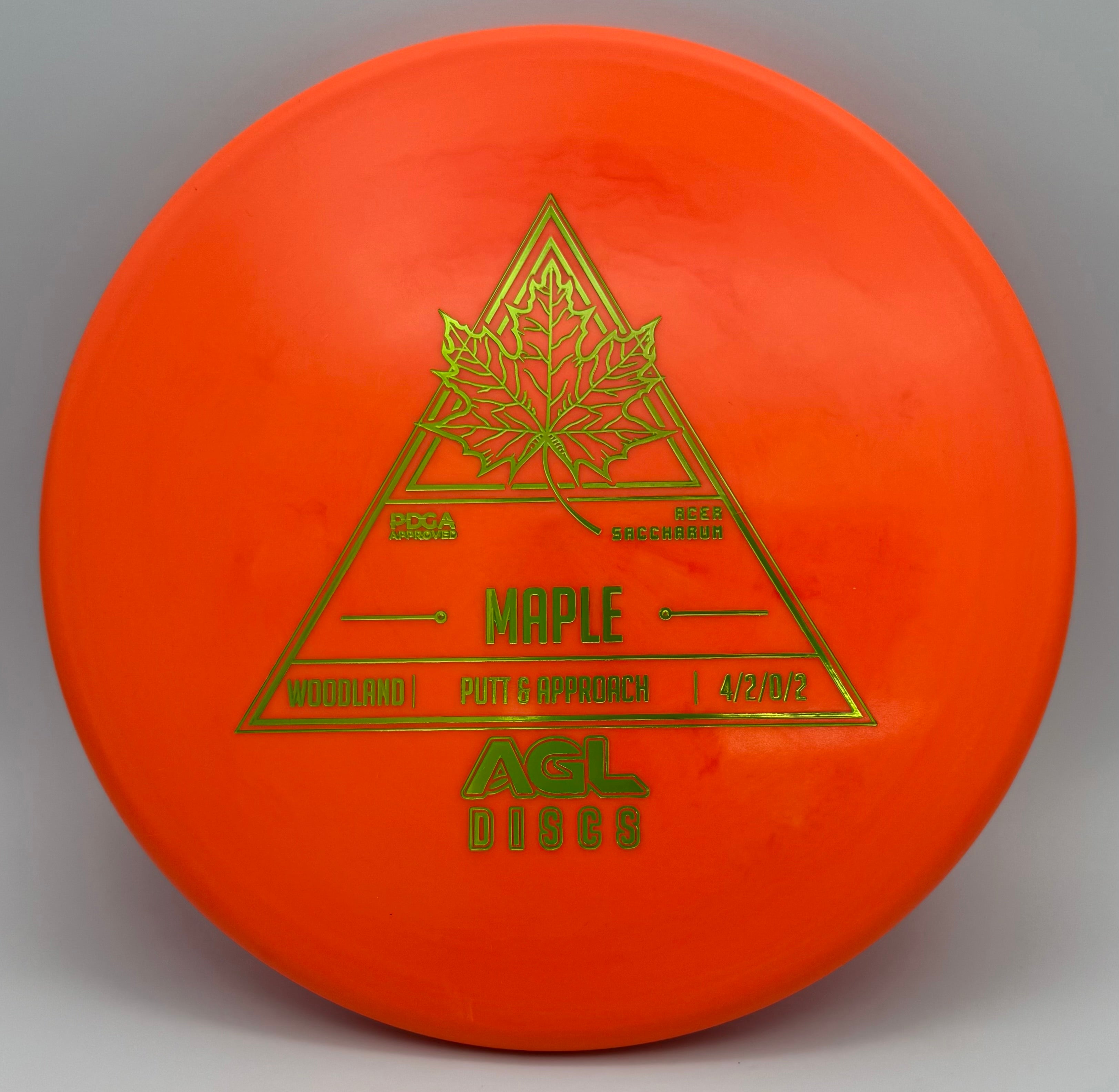 AGL Discs - Orange Woodland Maple (AGL Stock Stamp)