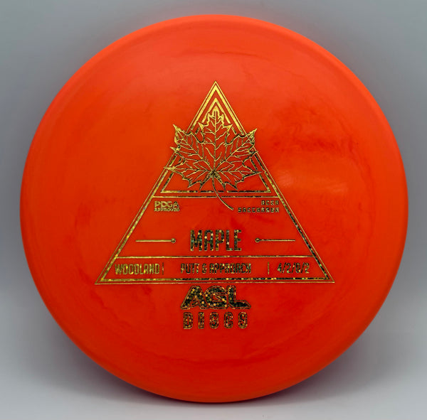 AGL Discs - Orange Woodland Maple (AGL Stock Stamp)