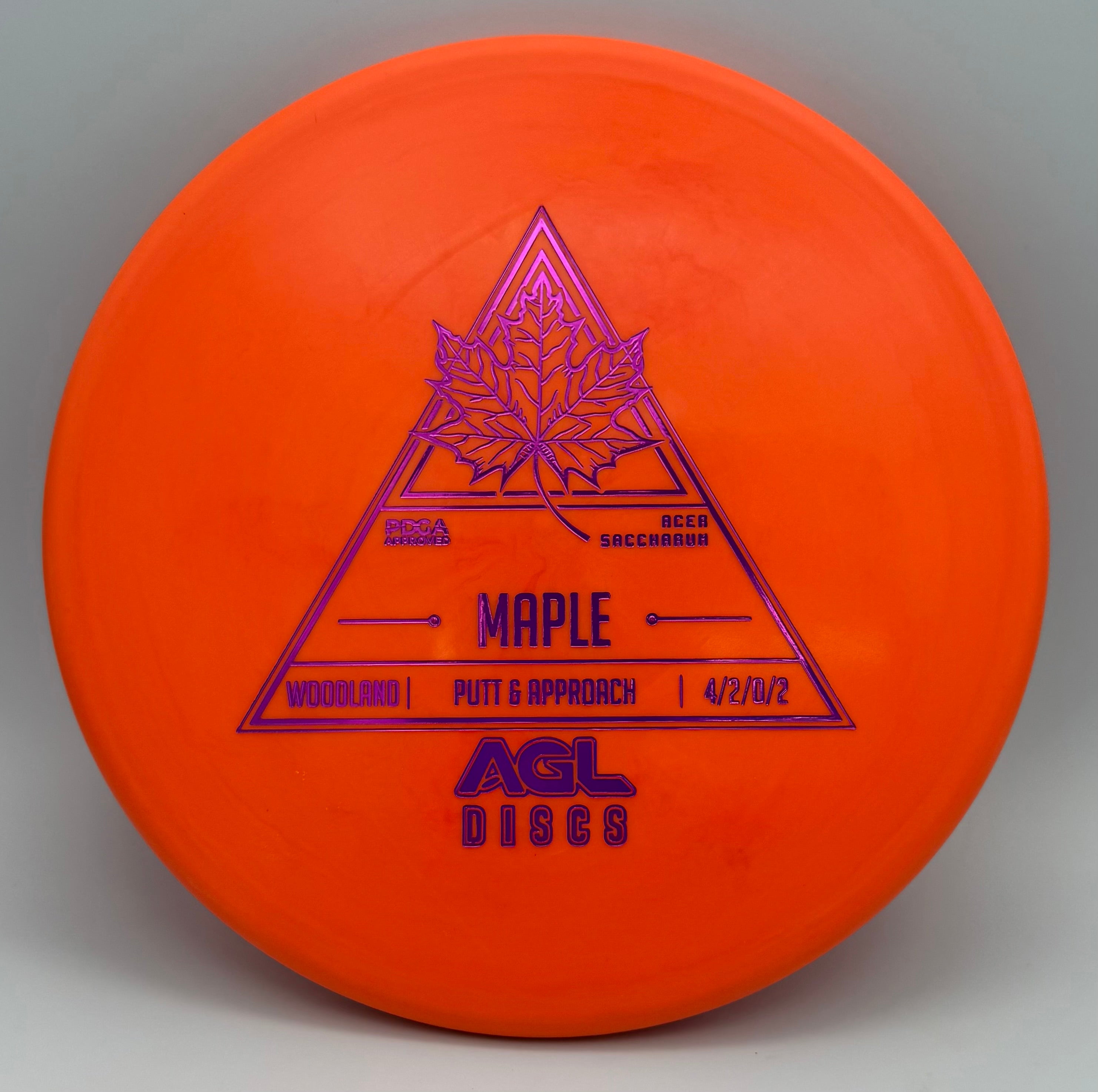 AGL Discs - Orange Woodland Maple (AGL Stock Stamp)