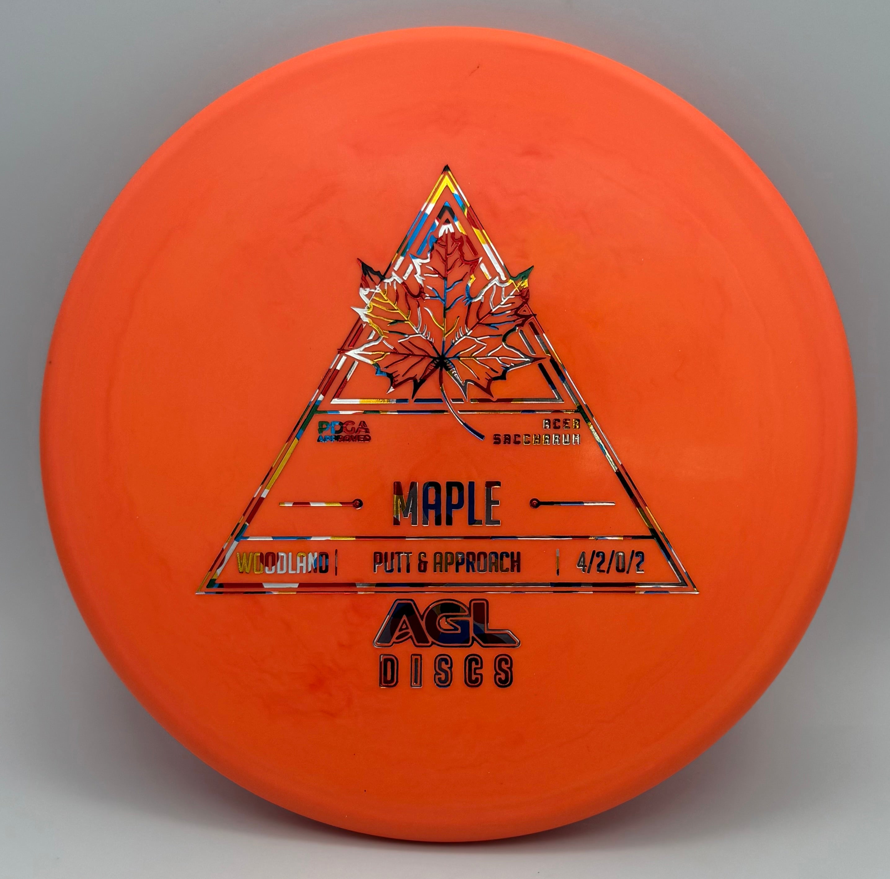 AGL Discs - Orange Woodland Maple (AGL Stock Stamp)
