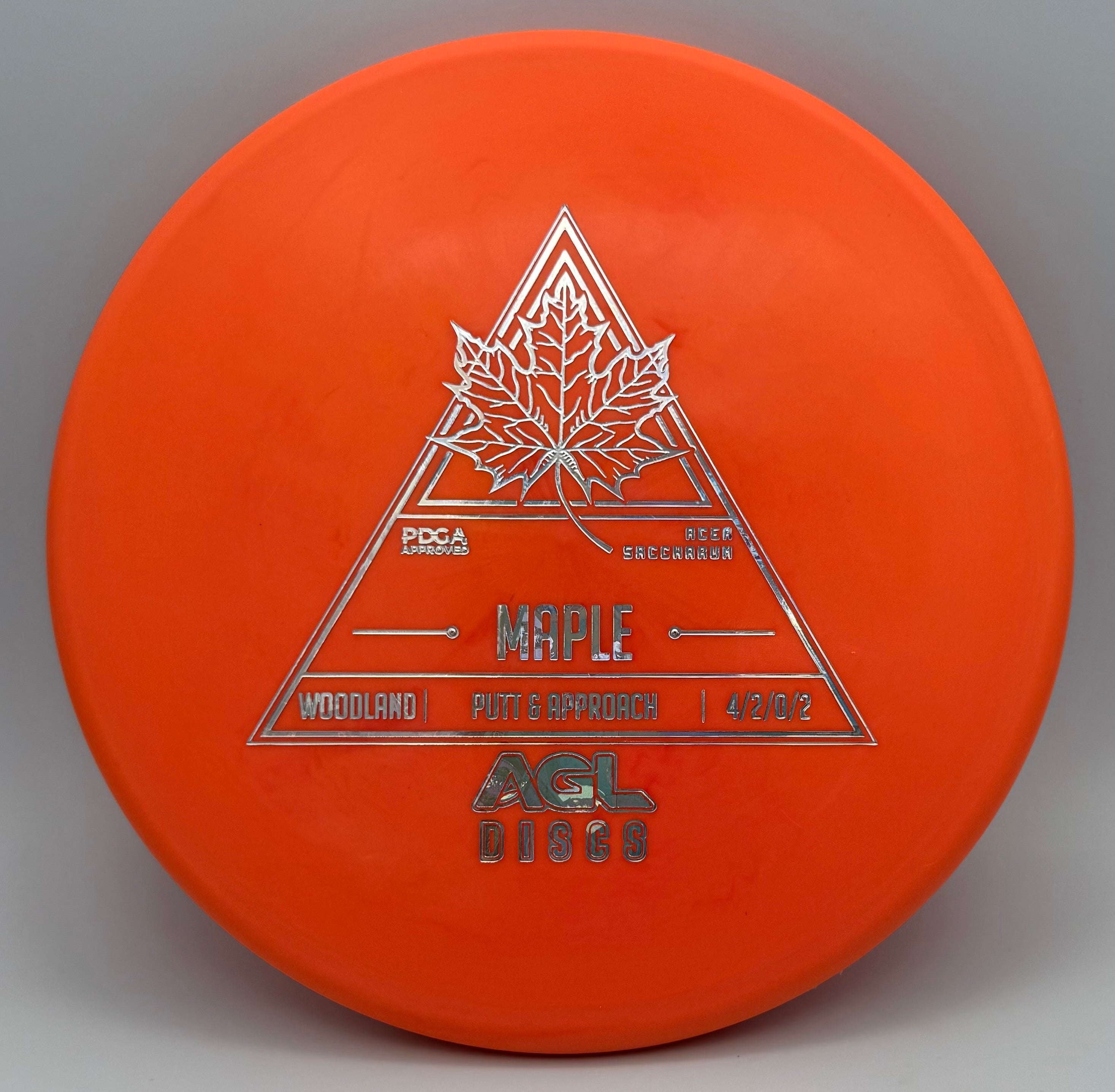 AGL Discs - Orange Woodland Maple (AGL Stock Stamp)