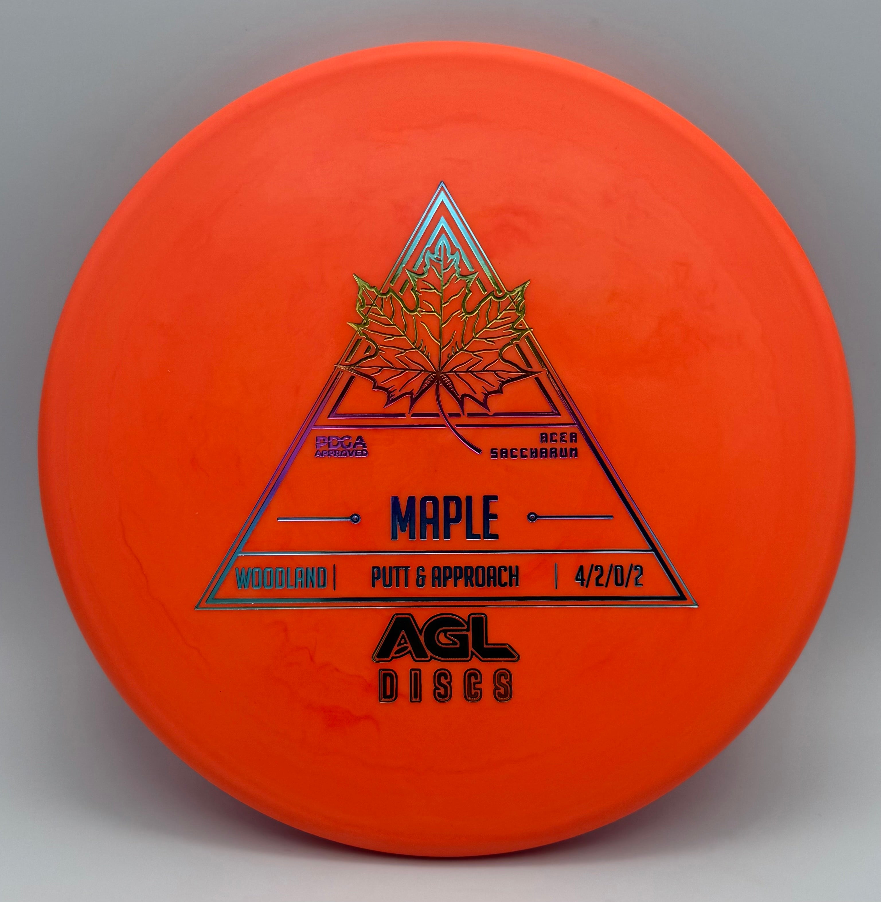AGL Discs - Orange Woodland Maple (AGL Stock Stamp)