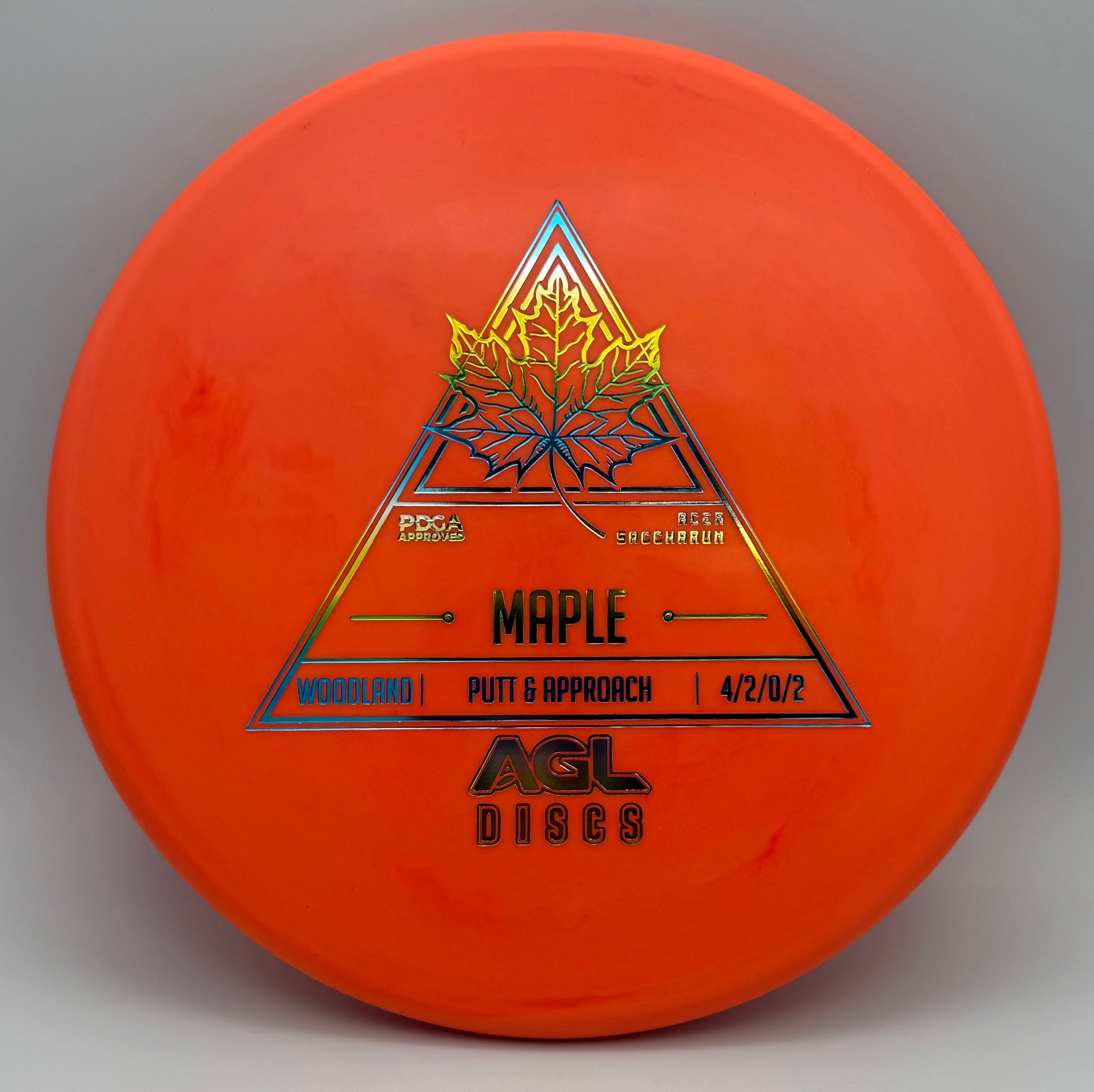 AGL Discs - Orange Woodland Maple (AGL Stock Stamp)