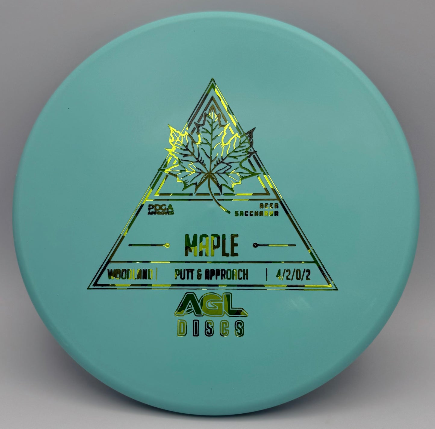 AGL Discs - Teal Woodland Maple (AGL Stock Stamp)
