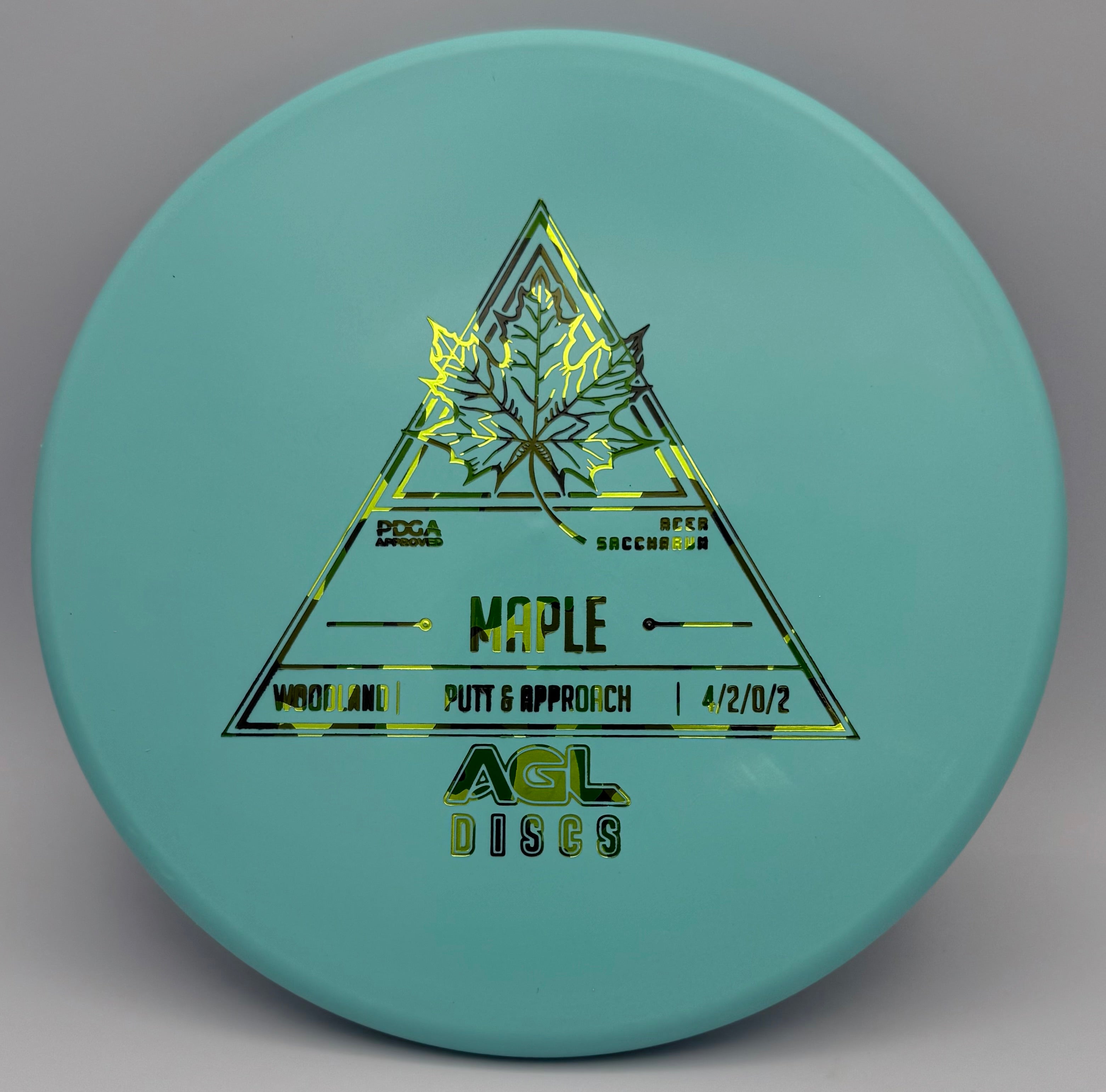 AGL Discs - Teal Woodland Maple (AGL Stock Stamp)