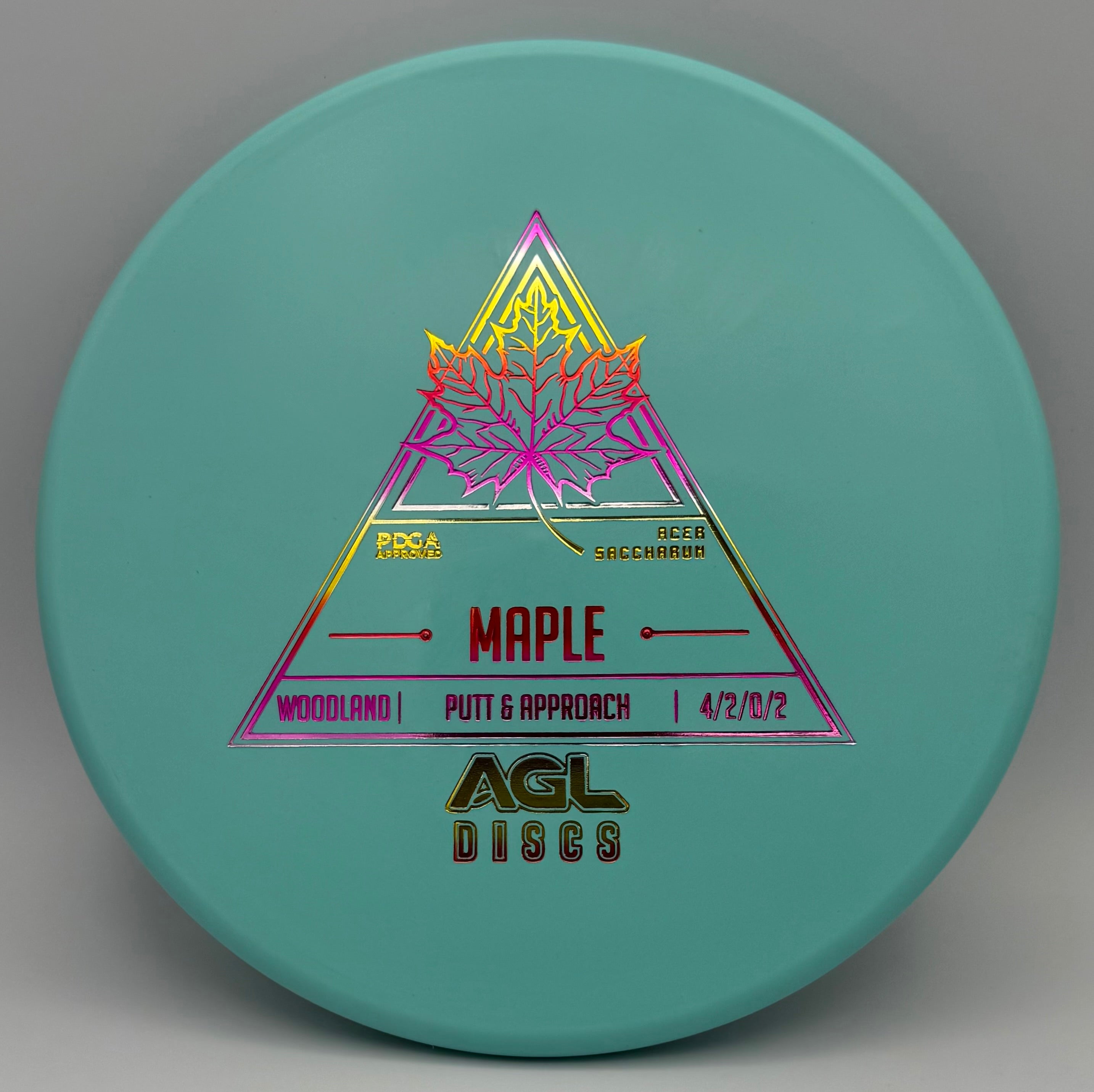 AGL Discs - Teal Woodland Maple (AGL Stock Stamp)