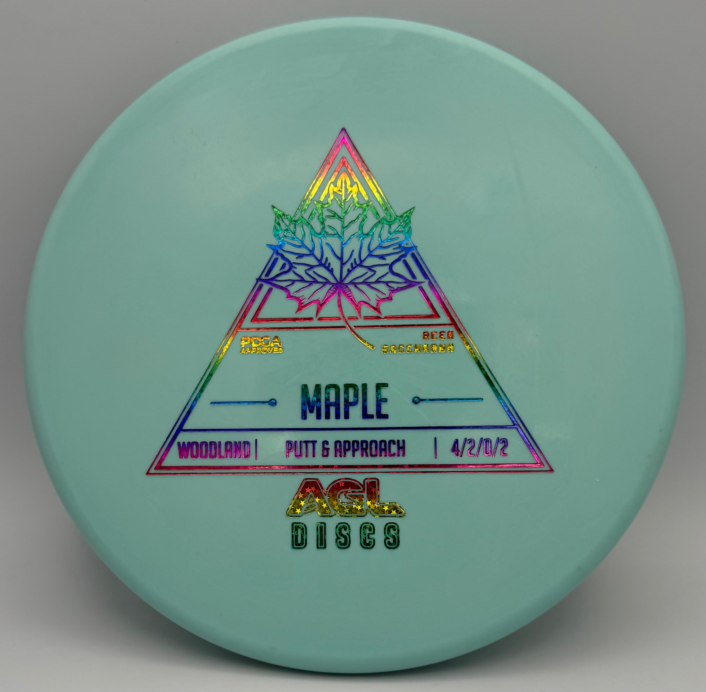 AGL Discs - Teal Woodland Maple (AGL Stock Stamp)