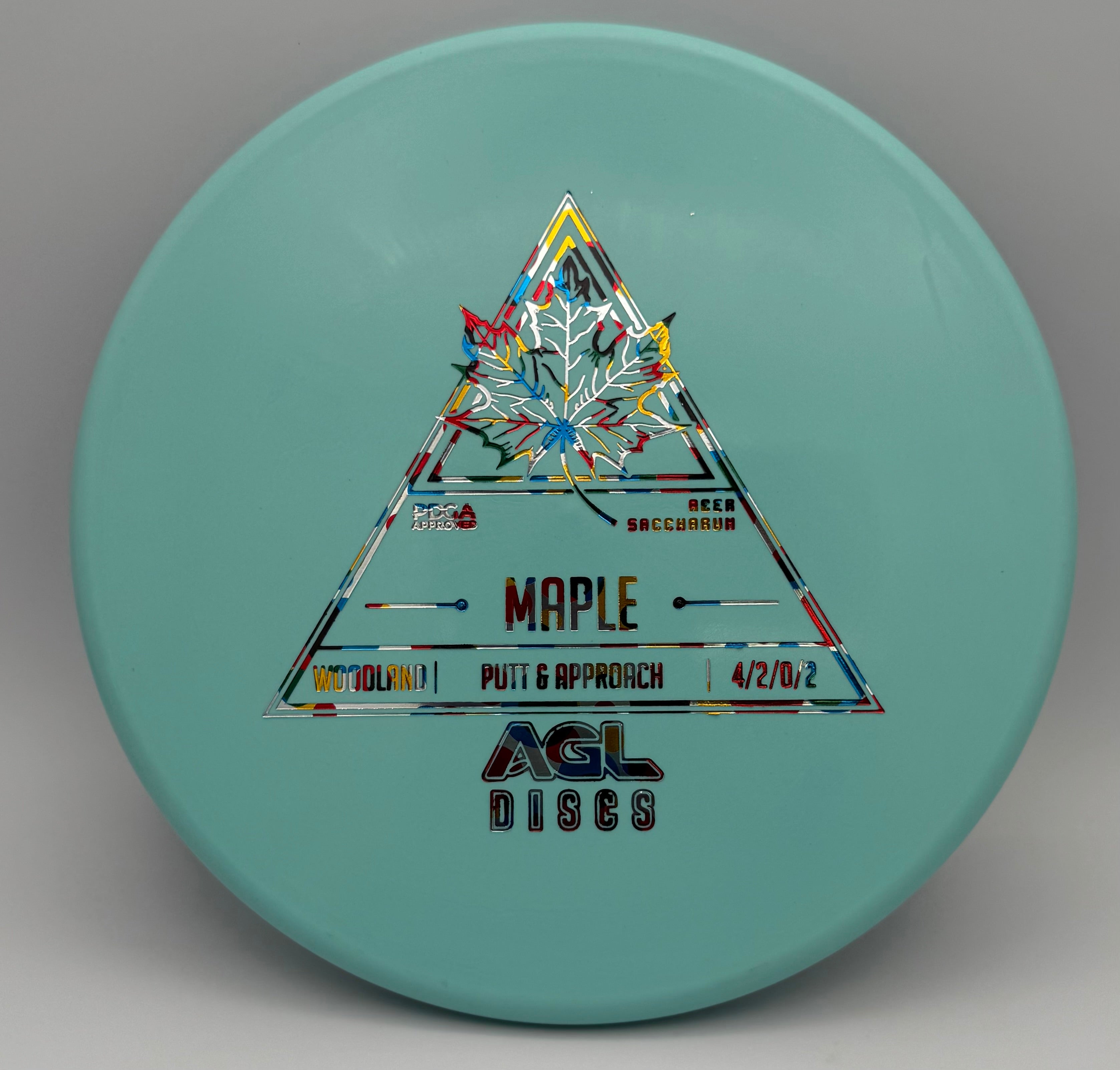 AGL Discs - Teal Woodland Maple (AGL Stock Stamp)