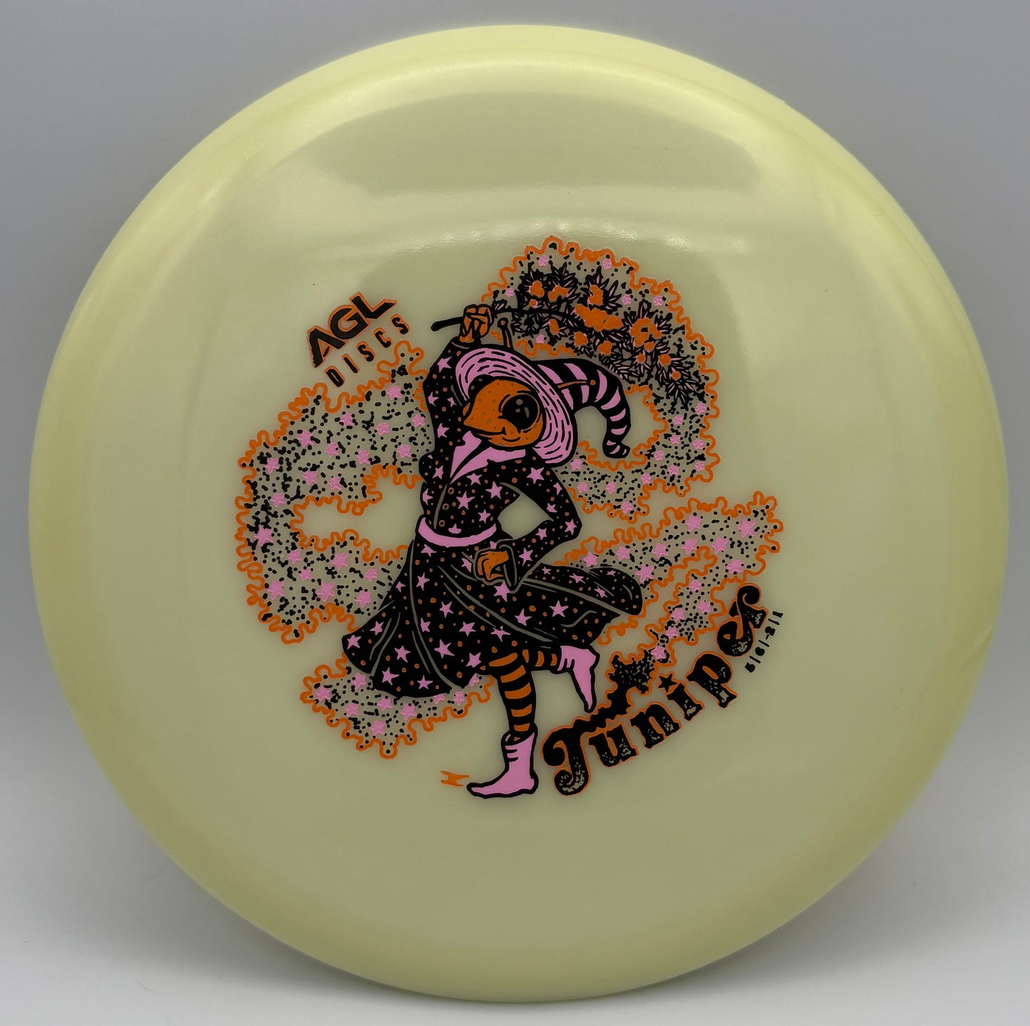 AGL Discs - Natural Alpine Glow Juniper (Junebug Stamp by Ripper Studios)