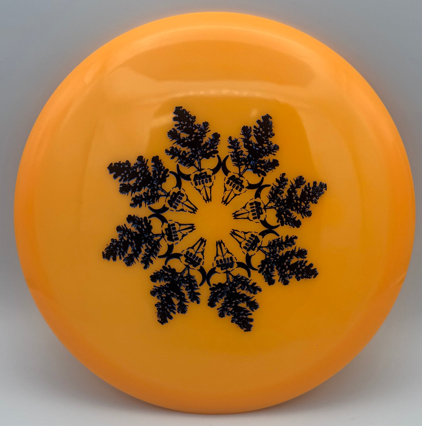 AGL Discs - Orange Alpine Glow Juniper (Mandala Stamp by Rudi Bega)