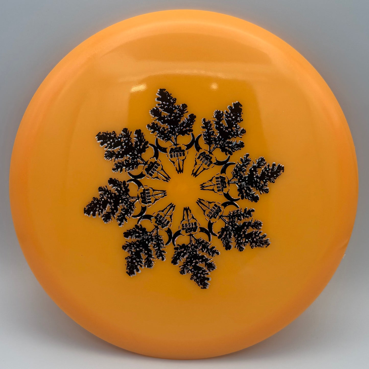 AGL Discs - Orange Alpine Glow Juniper (Mandala Stamp by Rudi Bega)
