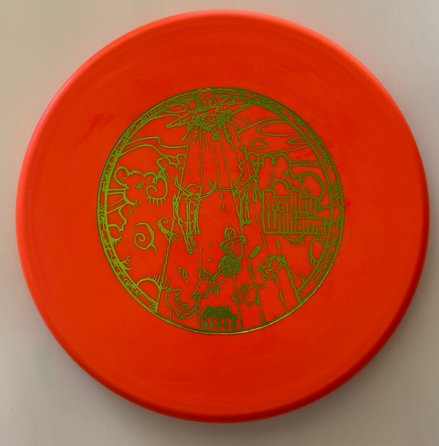 AGL Discs - Orange Woodland Maple (Bradley Williams Stamp)