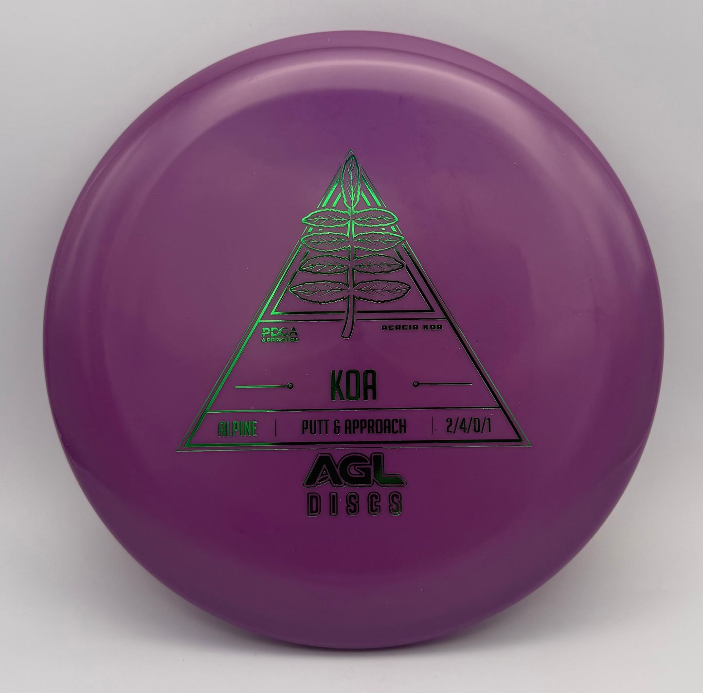 AGL Discs - Purple Alpine Koa (AGL Stock Stamp)