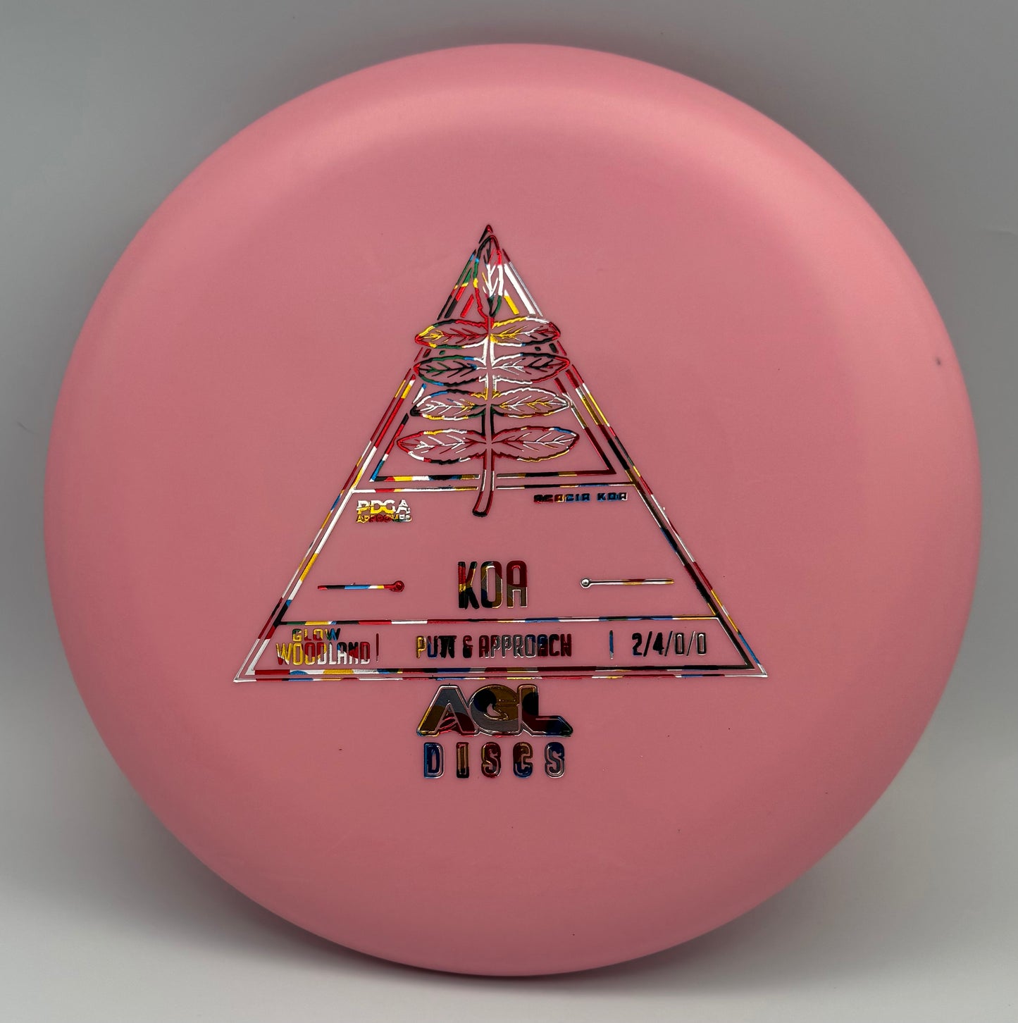 AGL Discs - Pink Woodland Glow Koa (AGL Stock Stamp)