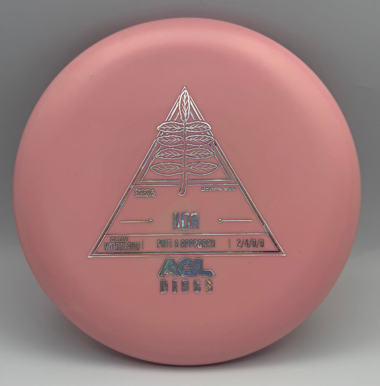 AGL Discs - Pink Woodland Glow Koa (AGL Stock Stamp)