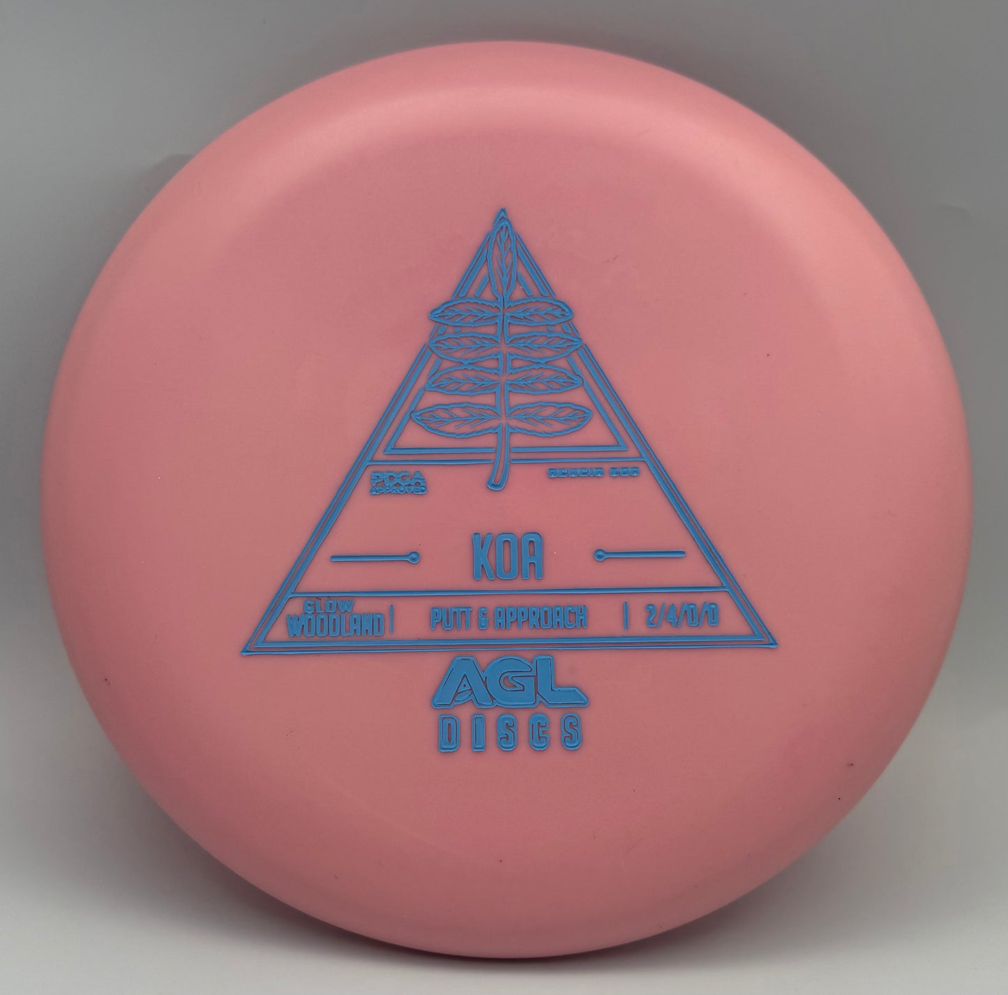 AGL Discs - Pink Woodland Glow Koa (AGL Stock Stamp)