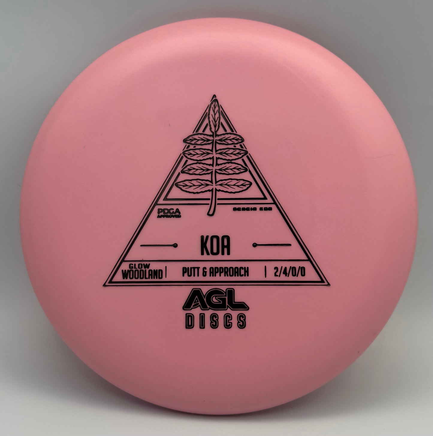 AGL Discs - Pink Woodland Glow Koa (AGL Stock Stamp)