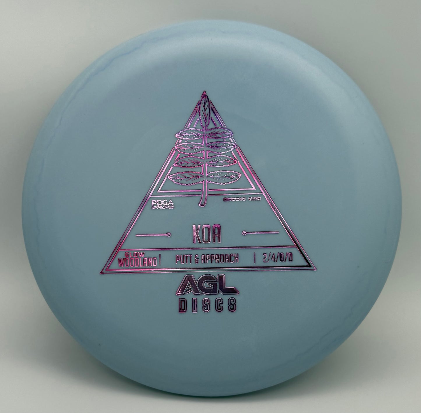 AGL Discs - Blue Woodland Glow Koa (AGL Stock Stamp)