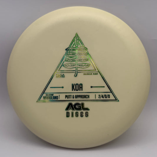 AGL Discs - Natural Woodland Glow Koa (AGL Stock Stamp)