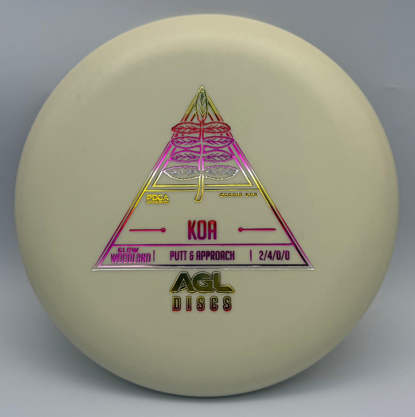 AGL Discs - Natural Woodland Glow Koa (AGL Stock Stamp)