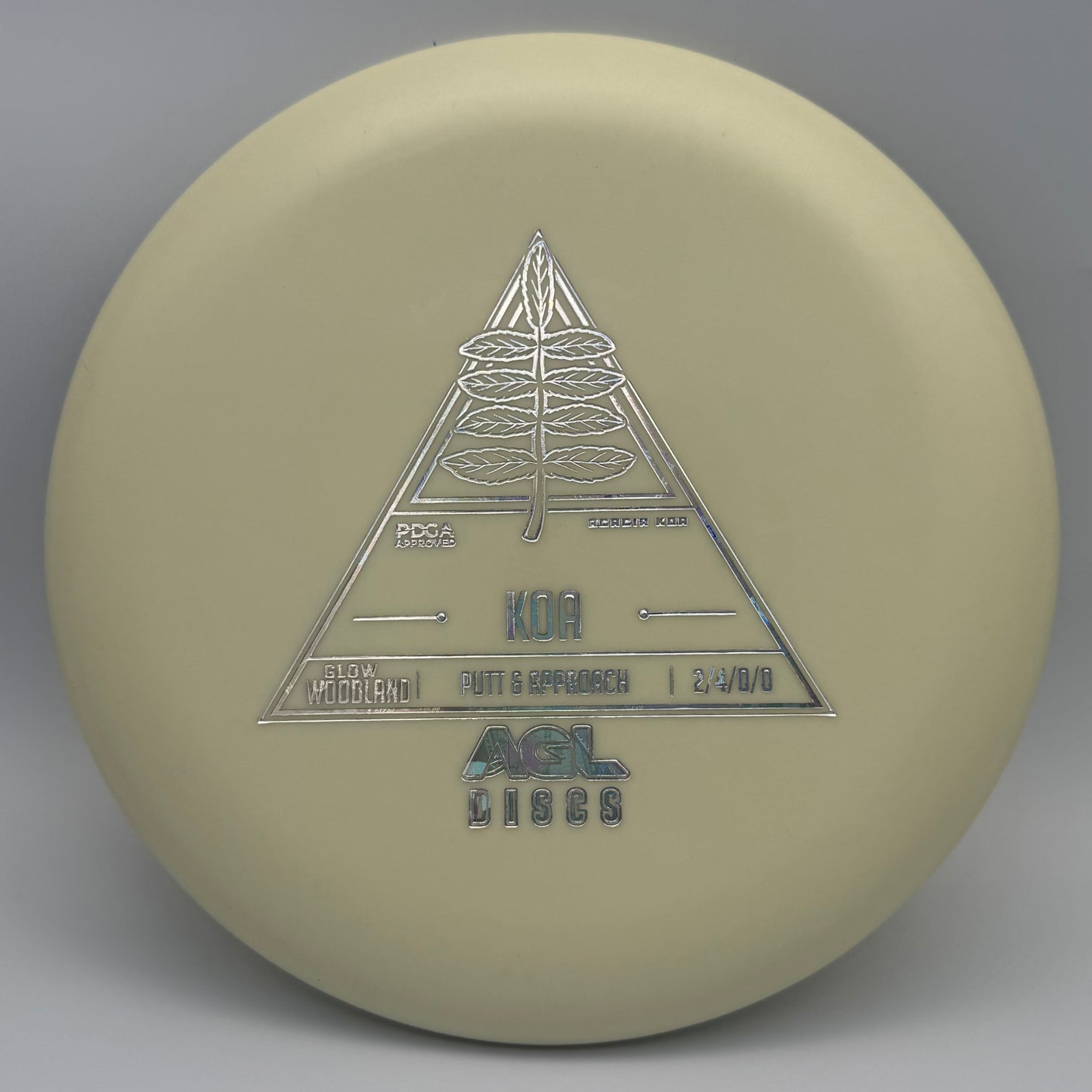 AGL Discs - Natural Woodland Glow Koa (AGL Stock Stamp)