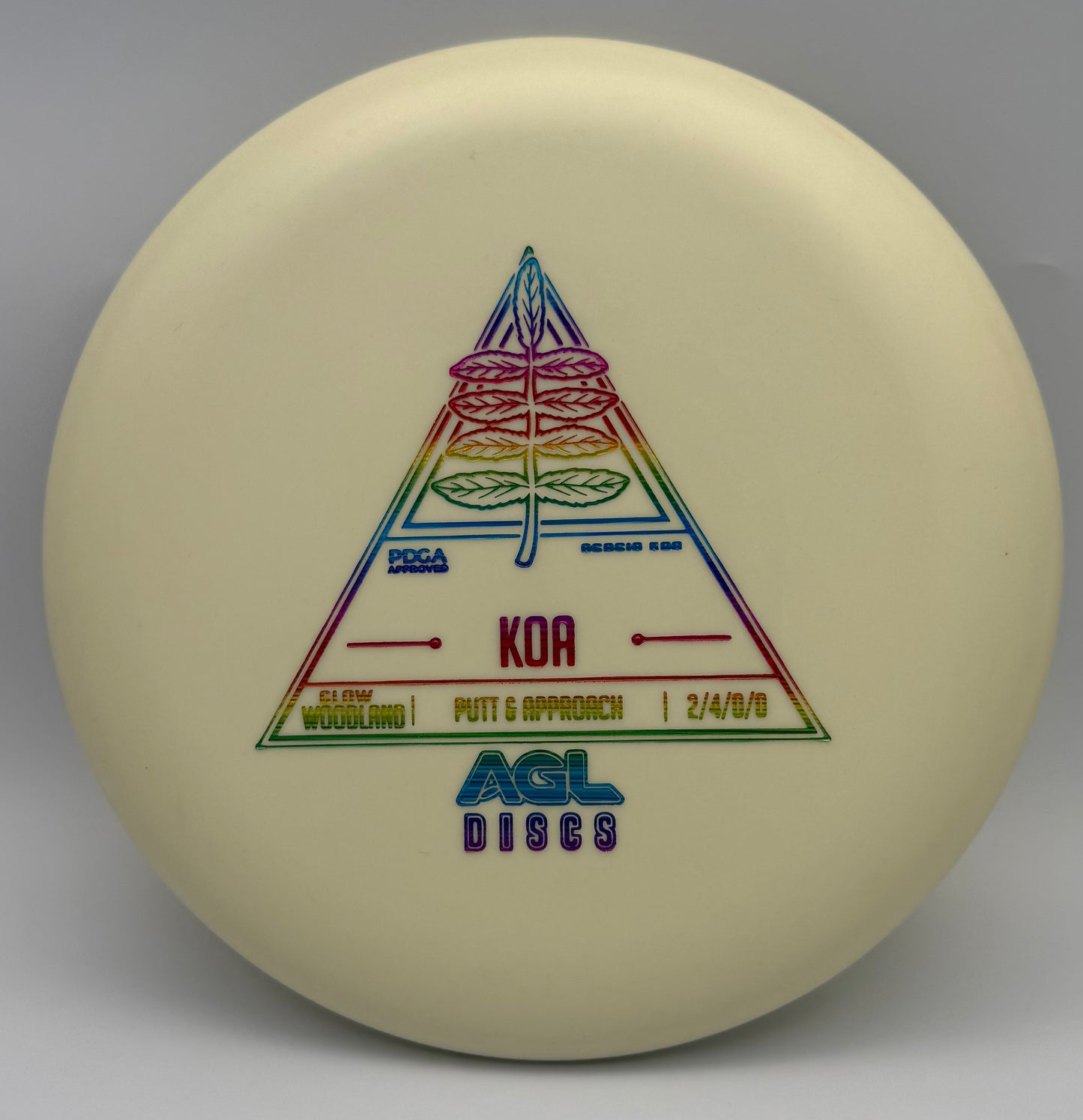 AGL Discs - Natural Woodland Glow Koa (AGL Stock Stamp)