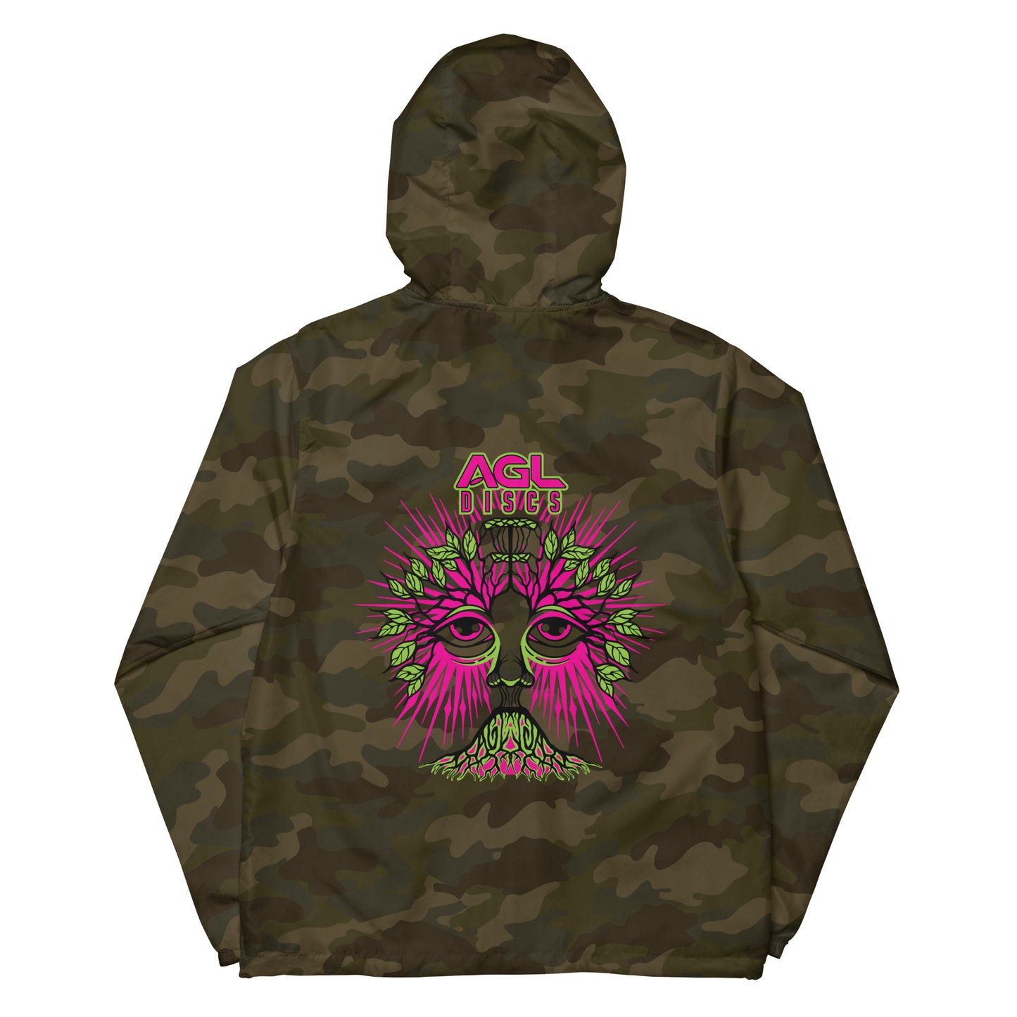 AGL Discs - Tree Face Unisex lightweight zip up windbreaker
