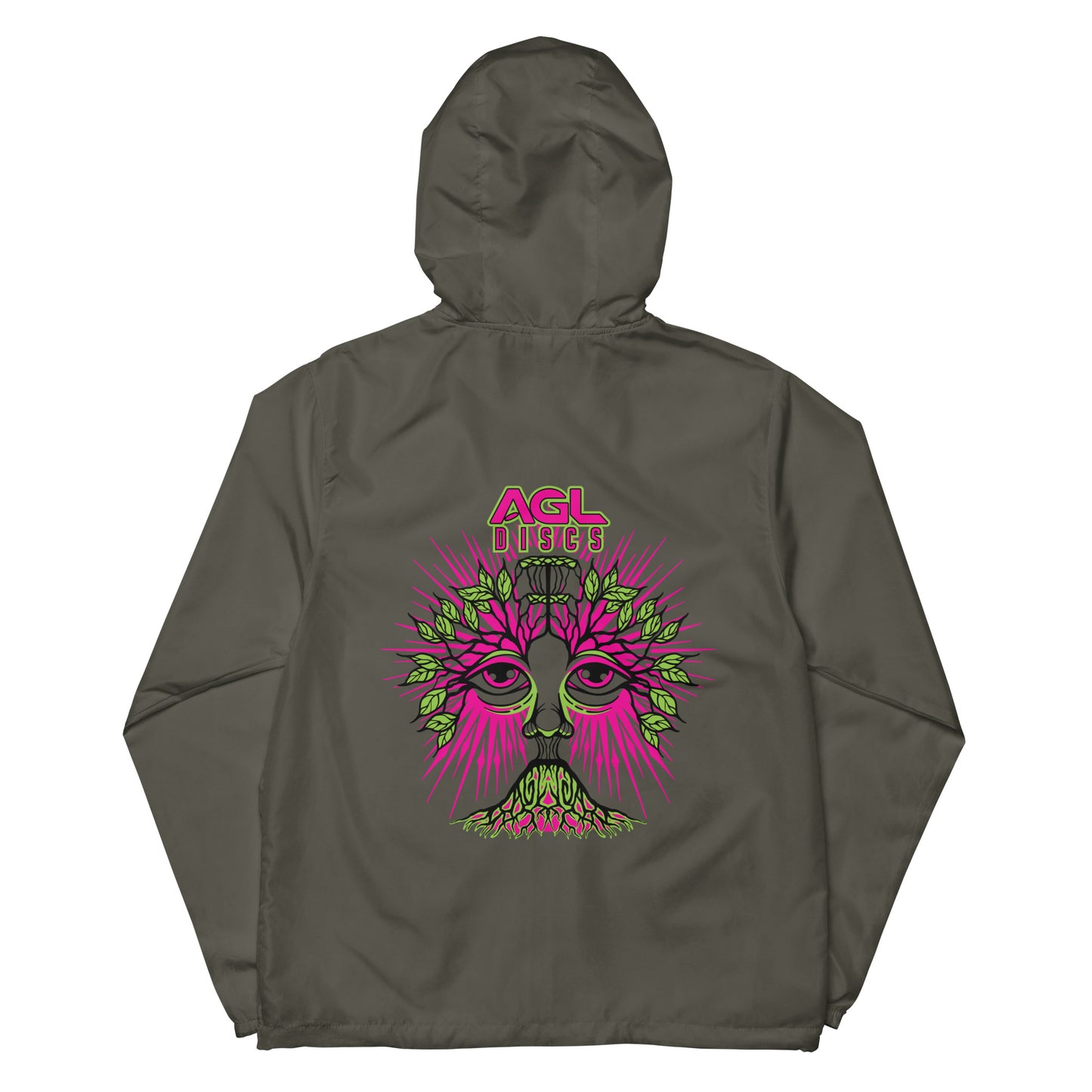 AGL Discs - Tree Face Unisex lightweight zip up windbreaker