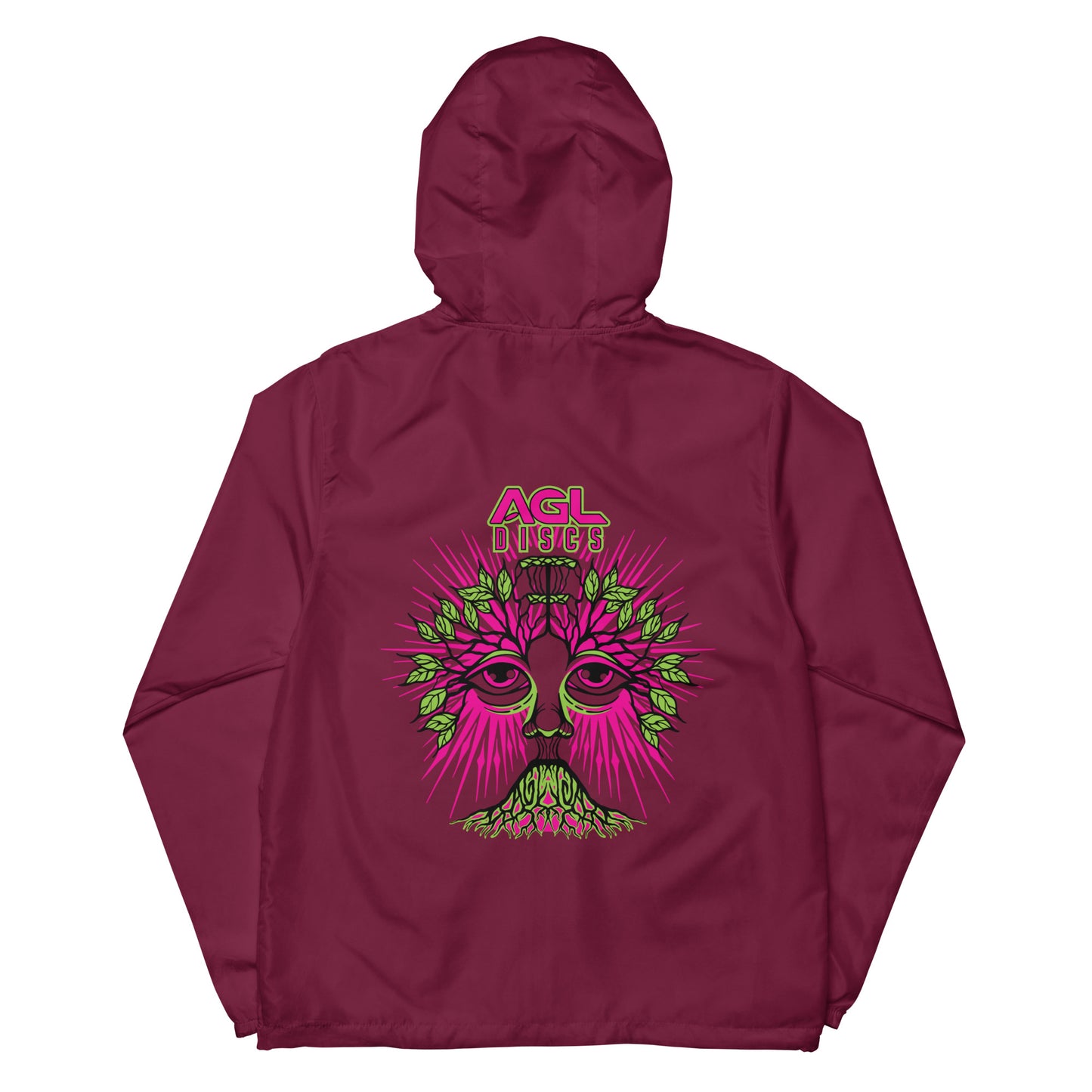 AGL Discs - Tree Face Unisex lightweight zip up windbreaker