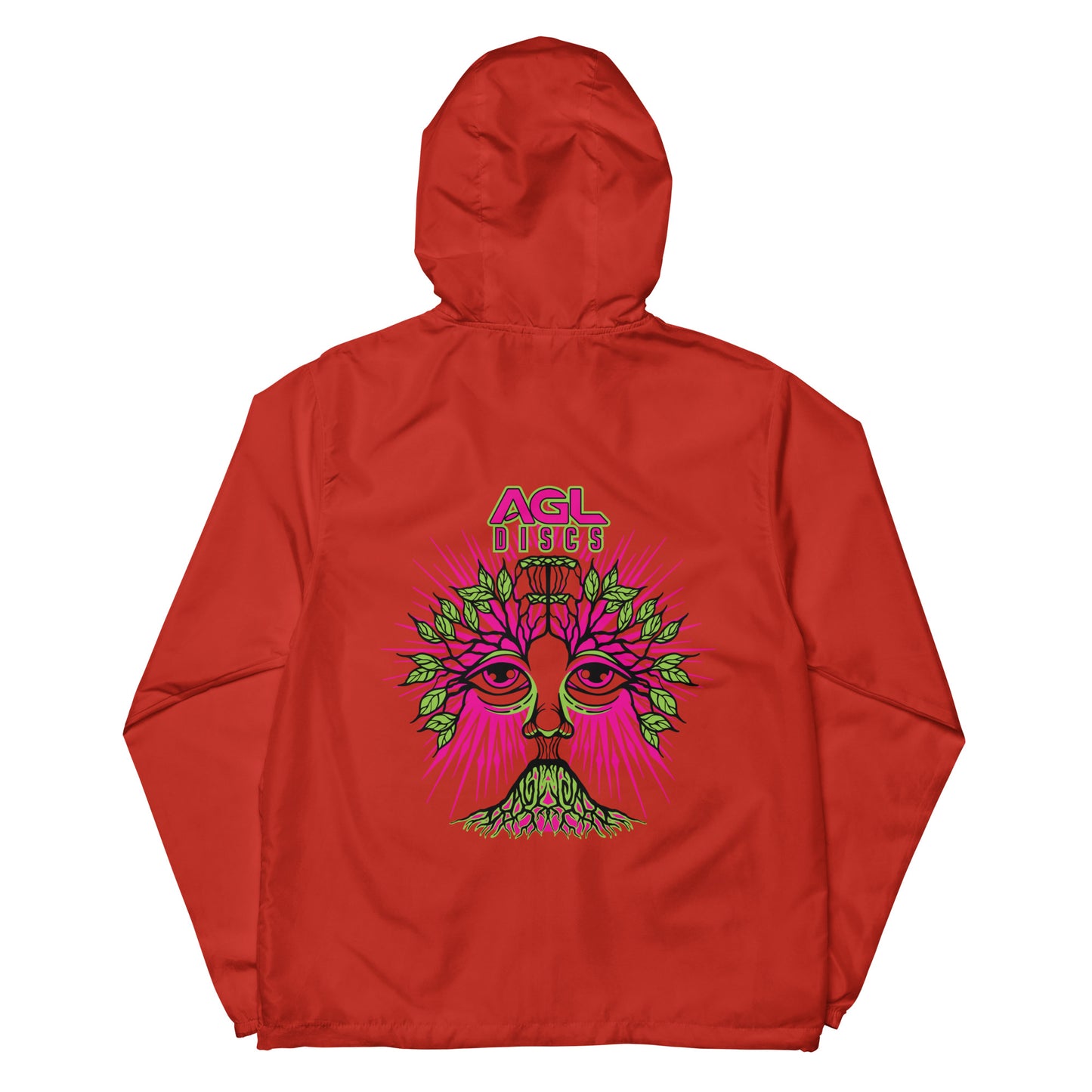 AGL Discs - Tree Face Unisex lightweight zip up windbreaker