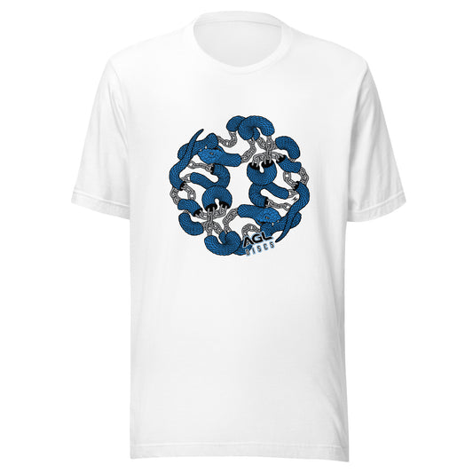 AGL Discs - Chain Snake Unisex T (Blue / Grey Snake)